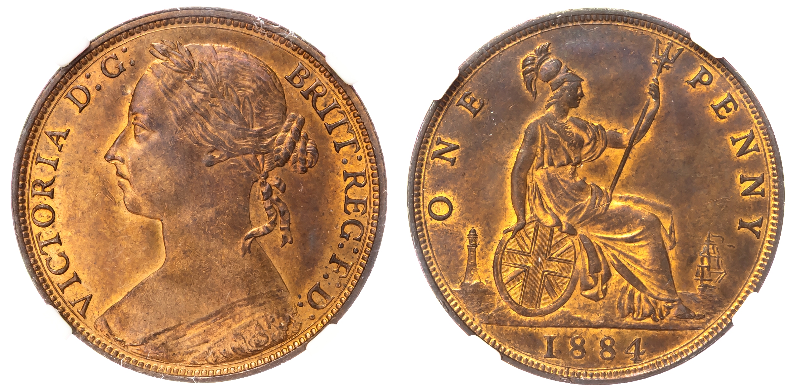 Victoria (1837-1901), Penny, 1884. 