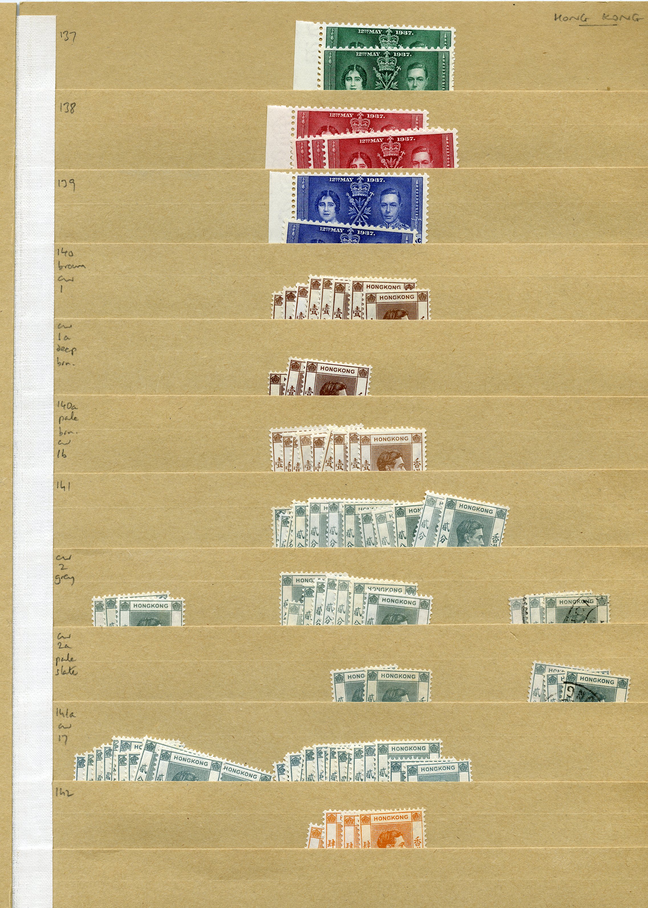 1924-52 KG VI stock on manila...