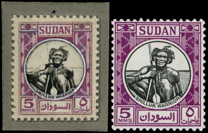 1951-61 Shilluk Warrior 5m black and purple...