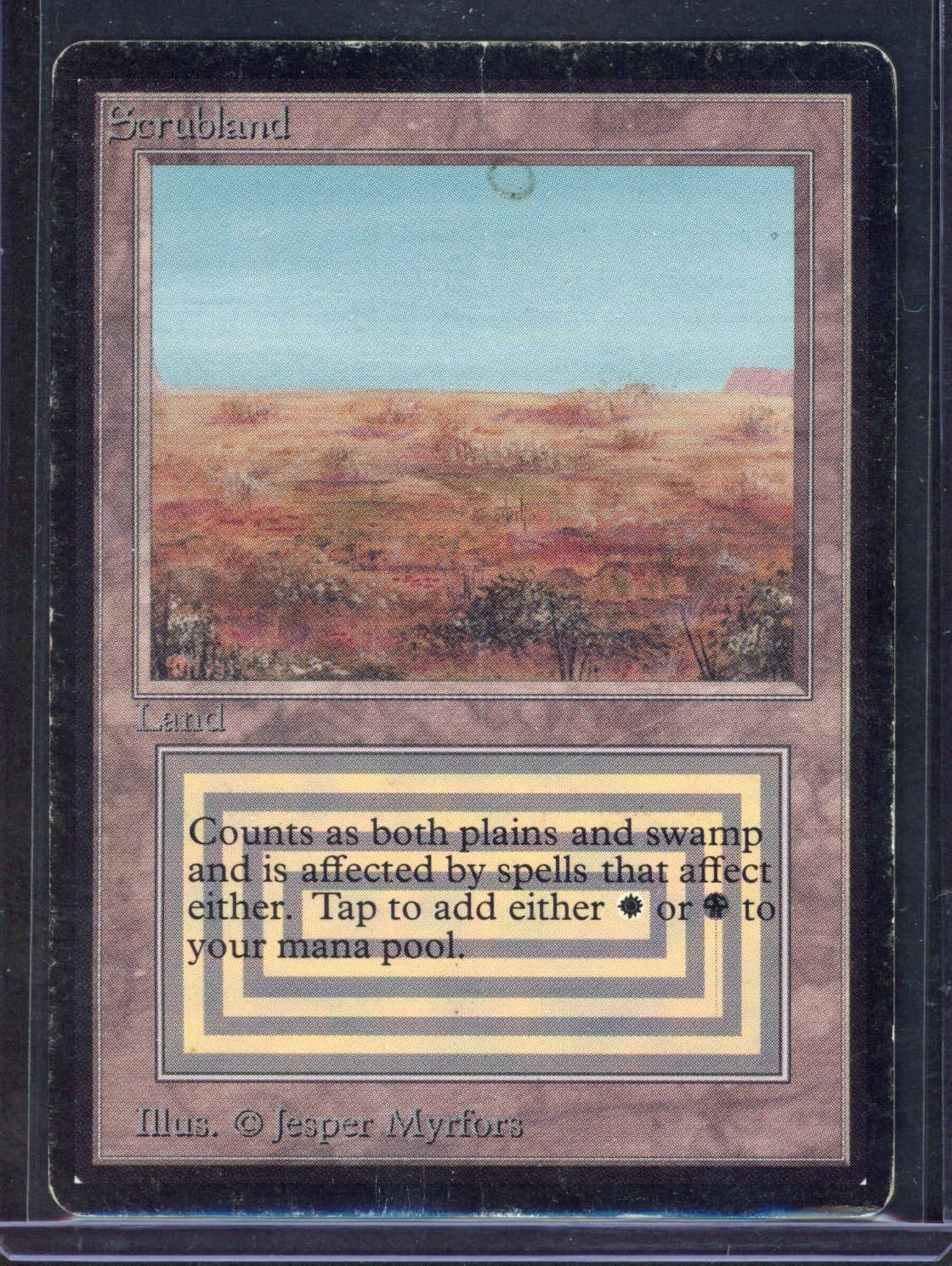 Magic The Gathering - Scrubland - BETA - Damaged/Poor 