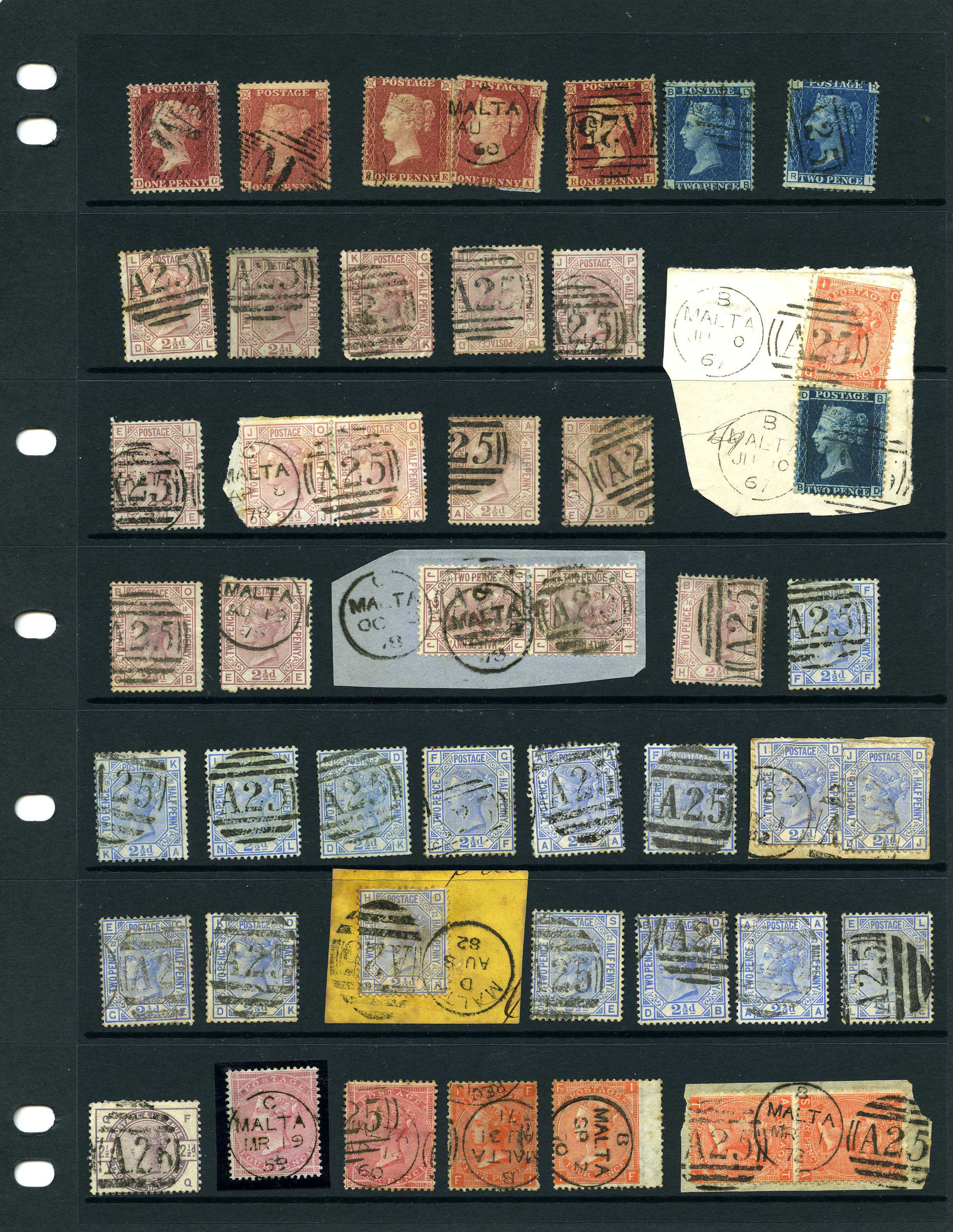 1857-84 Gb used abroad in Malta...