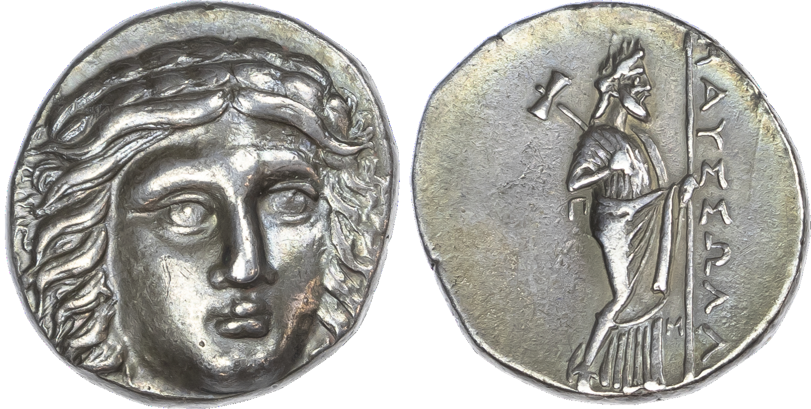 Satraps of Caria, Mausolus (377‑353 BC) AR Tetradrachm, 15.15g.