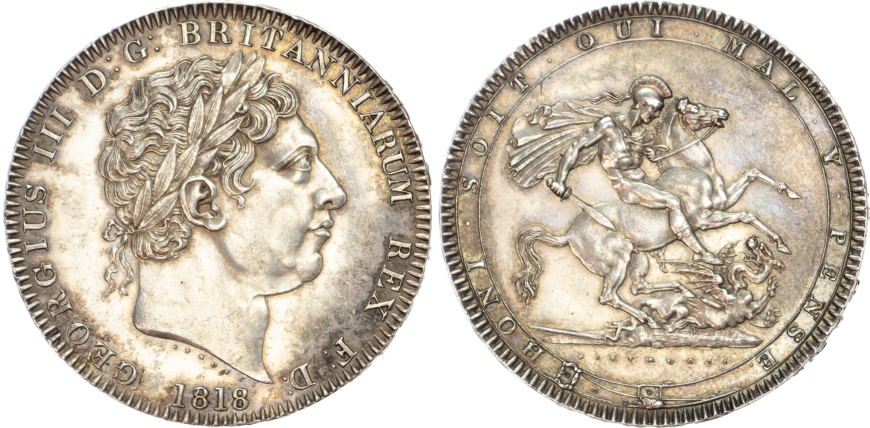 George III (1760-1820) Crown, 1818, LIX.