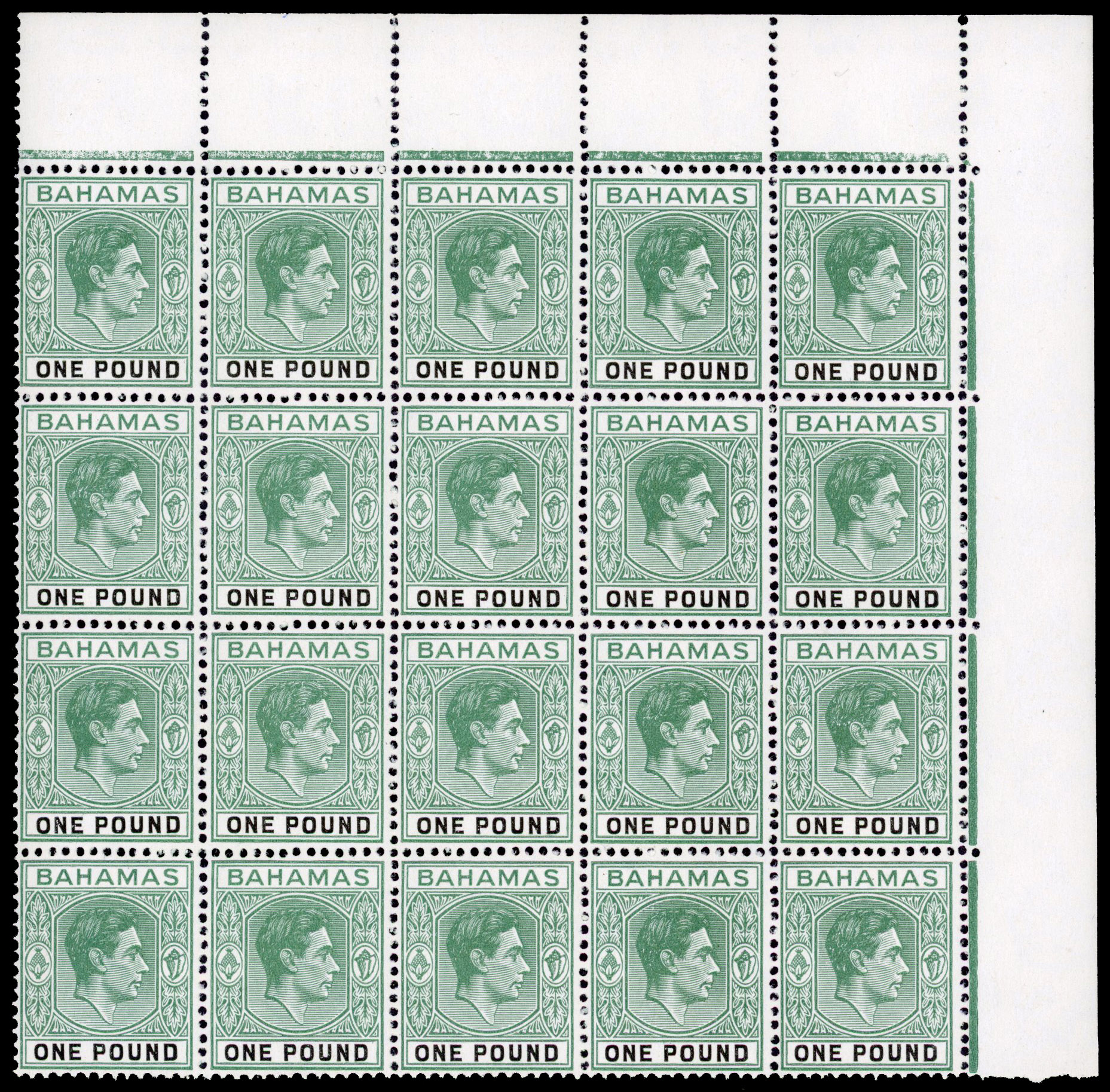 Bahamas SG 157b block mint