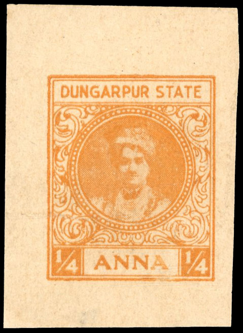 I.F.S Dungarpur SG 9 proof  ¼a imperforate proof 