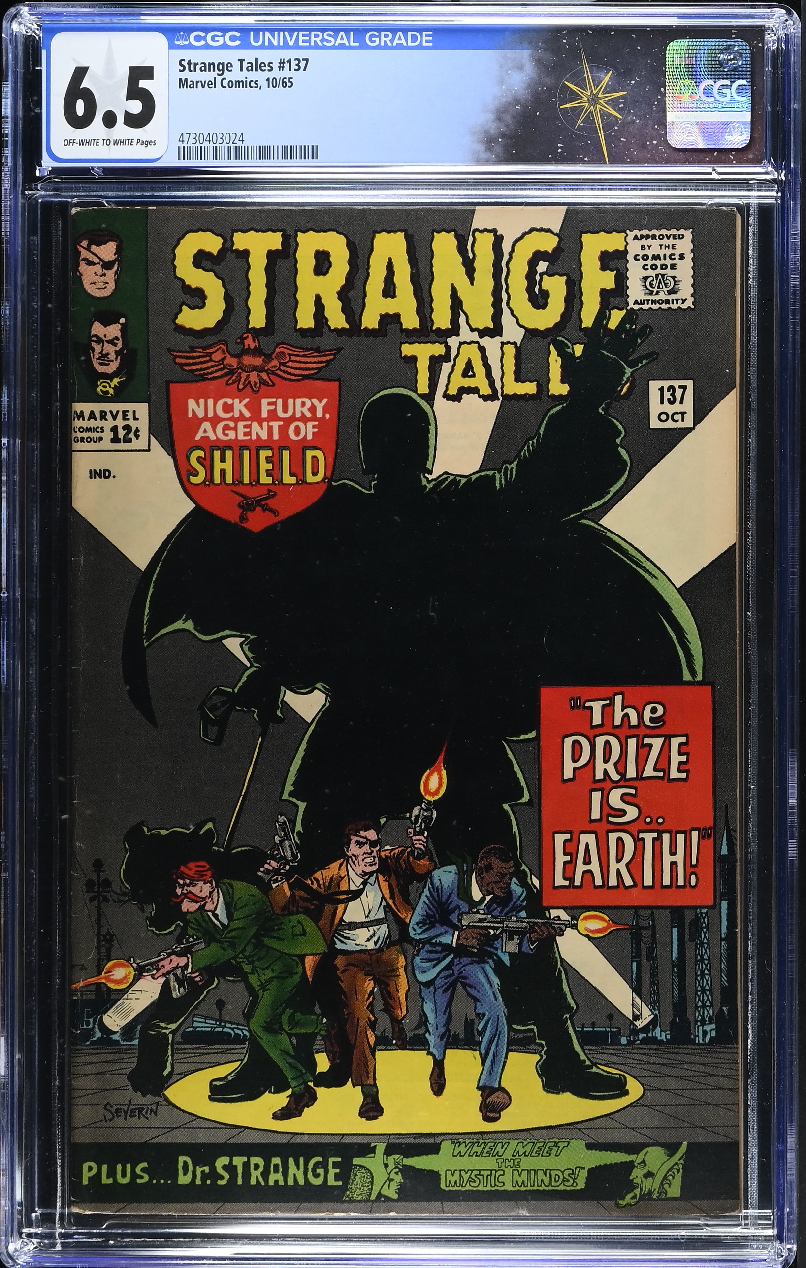 Strange Tales #137 CGC 6.5 "The Prize Is... Earth!" (Marvel Comics, 1965) Off-White to White Pages