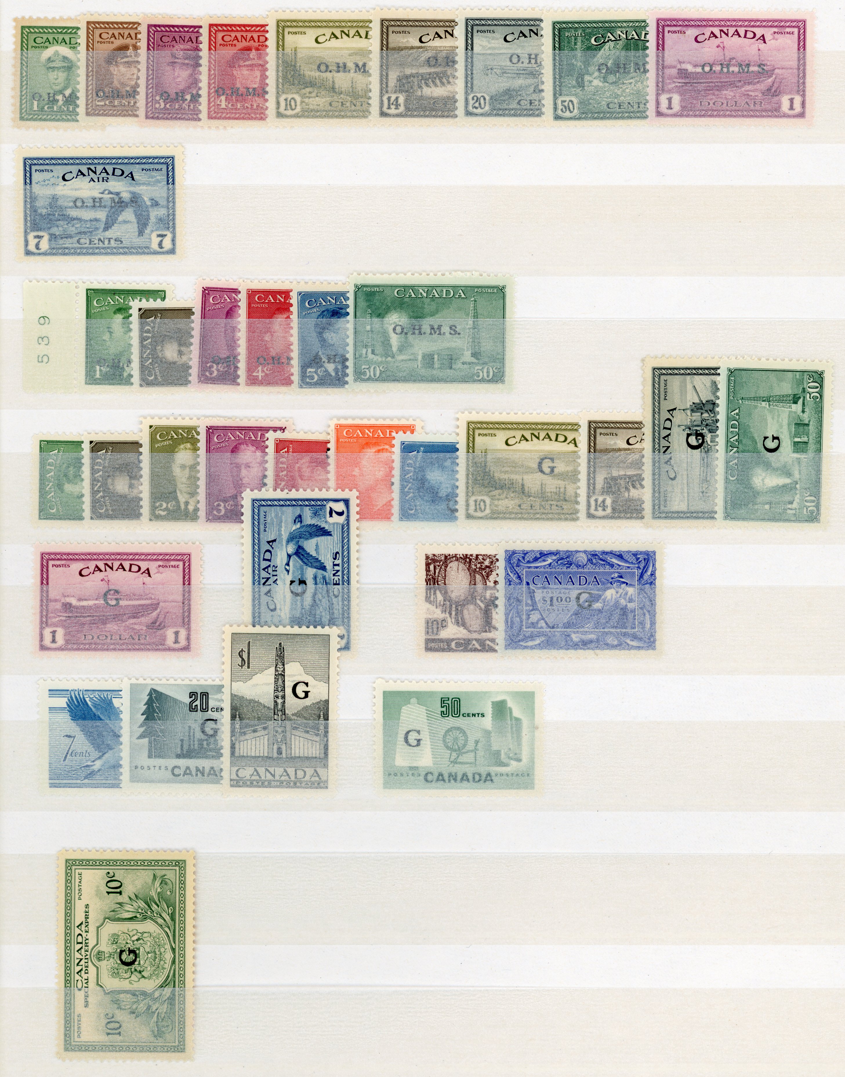 Canada 1949-53 Officials mint collection