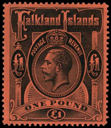 1912-20 £1 black on red, brilliant large...