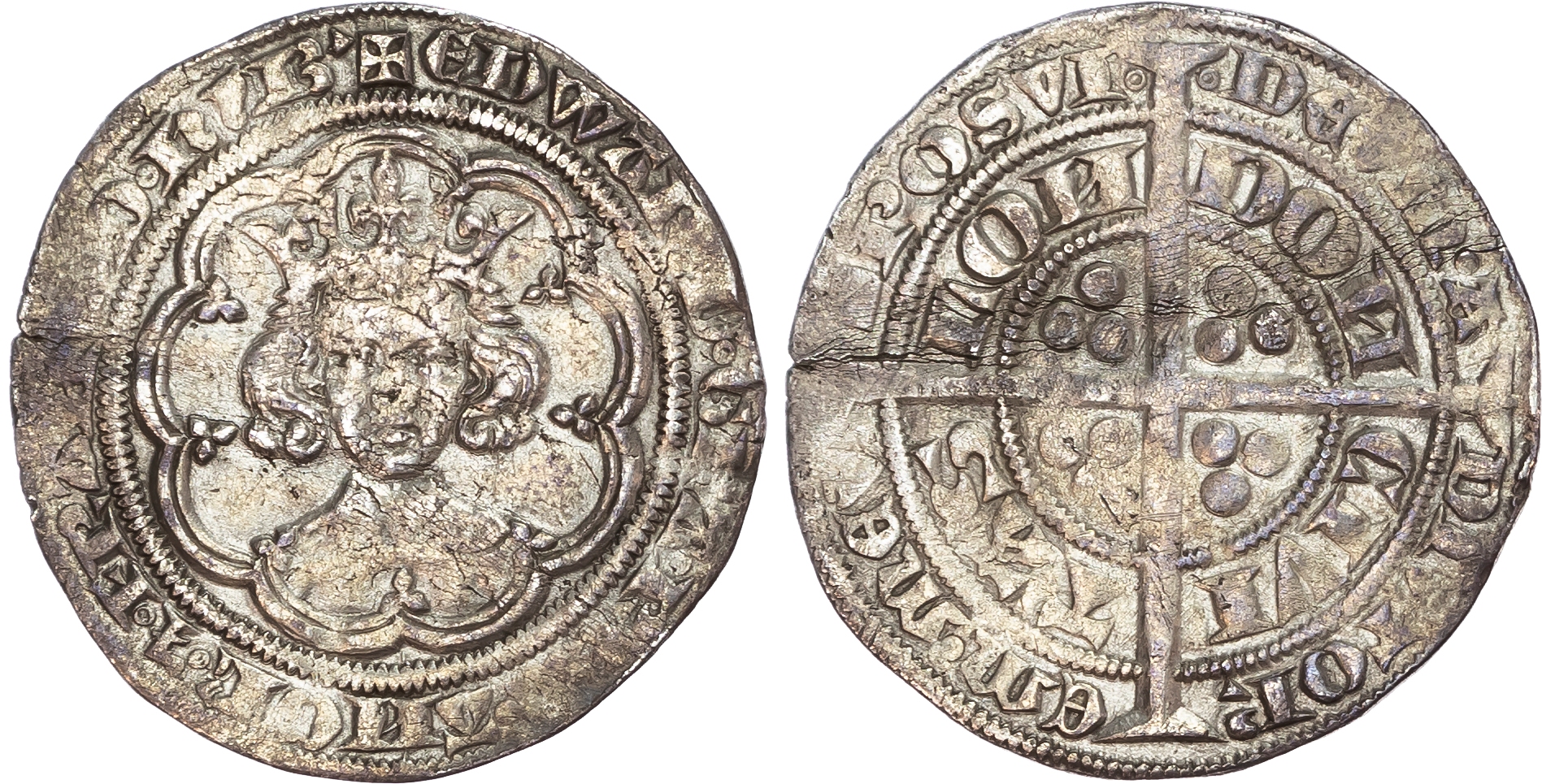Edward III (1327-1377), Groat, fourth coinage, pre-treaty period, series C (1351-52).