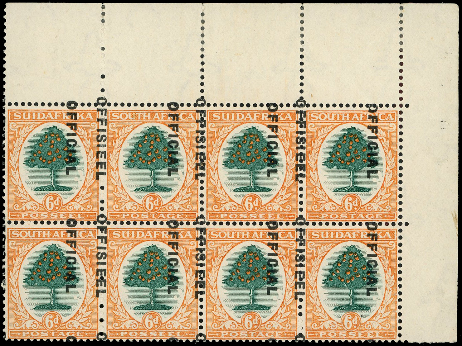 South Africa SG O16 var block mint