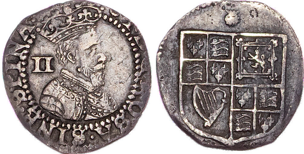 James I (1603-1625), AR Halfgroat, First issue, Tower mint, mm: Thistle – 1603-04, First bust.