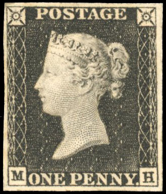 1840 1d Grey-black Pl.1a. Unused o.g.