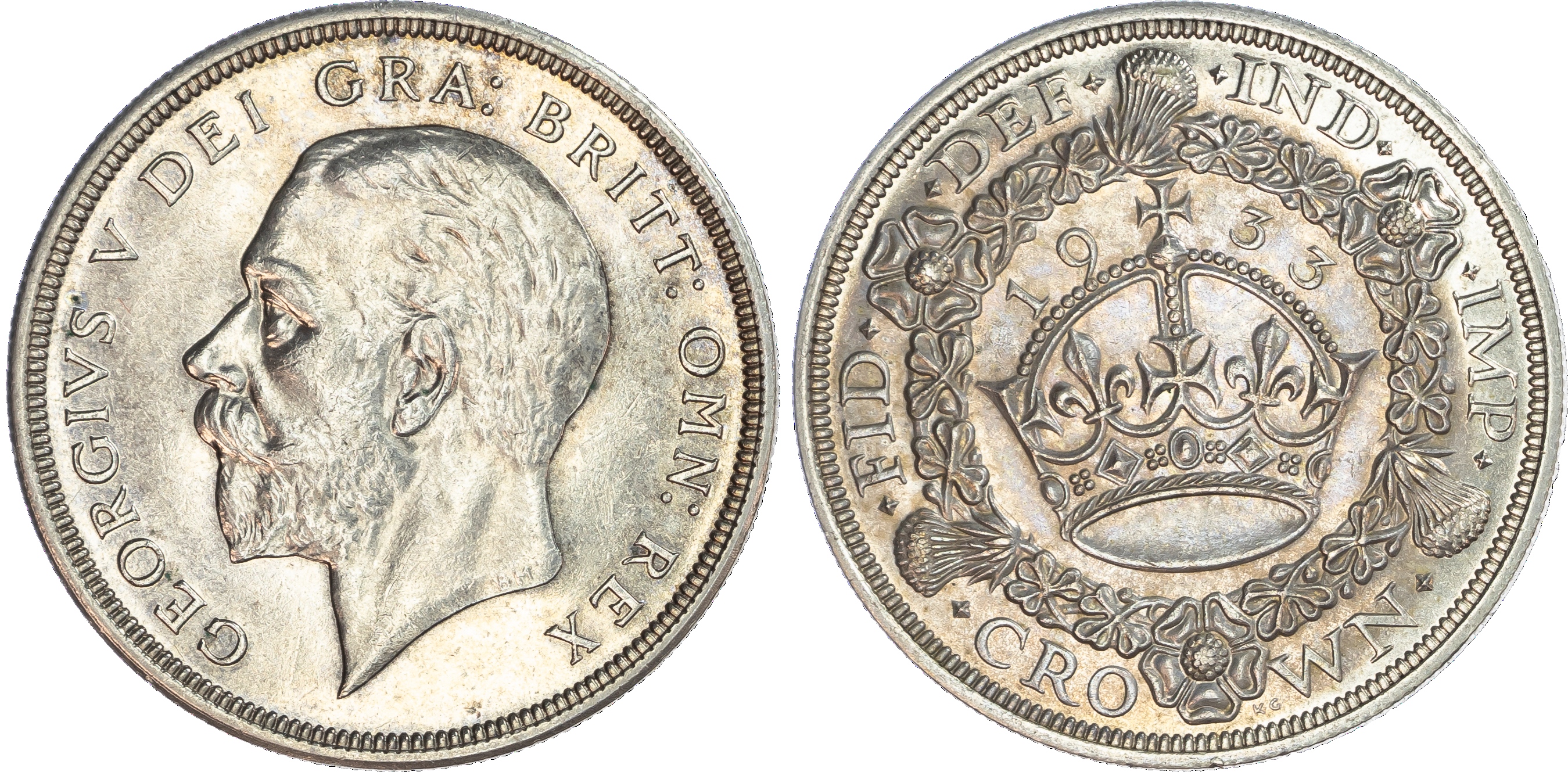 George V (1910‑36), Crown, 1933, wreath type.