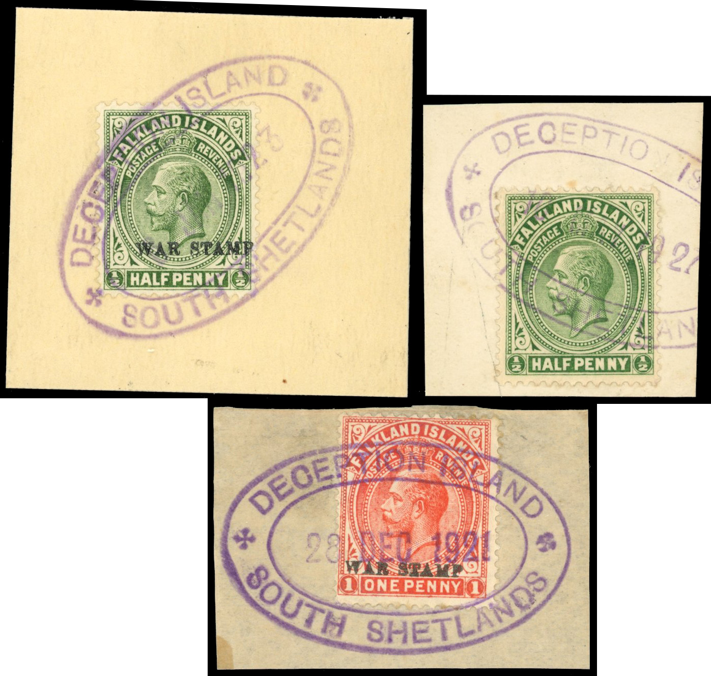 Falkland Island Dependencies SG Z120-1, 123 South Shetlands Deception Island cancels