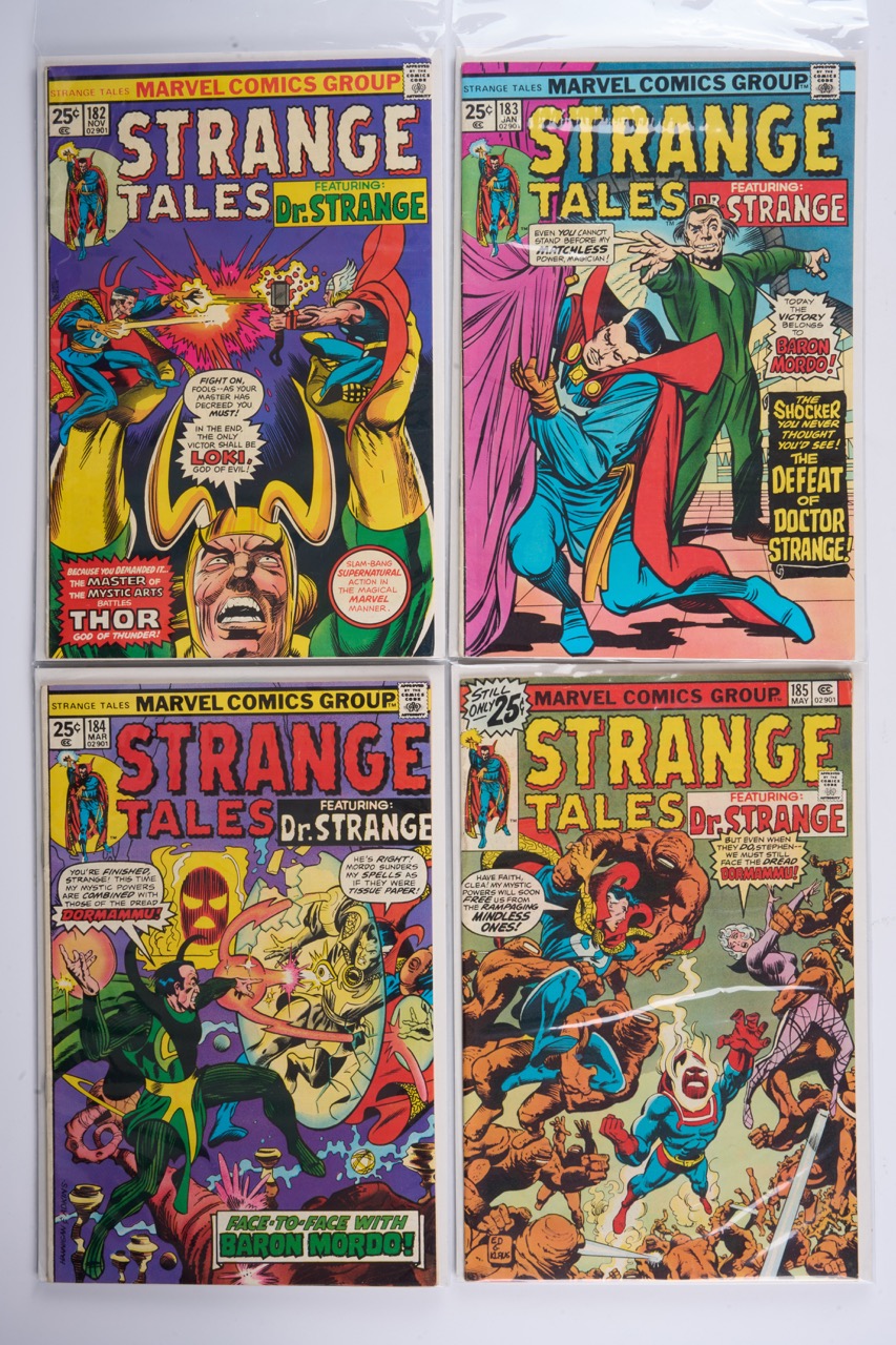 Strange Tales Volume 1 Featuring Doctor Strange #182-#188 (Marvel Comics, 1975-76) Bundle of 7