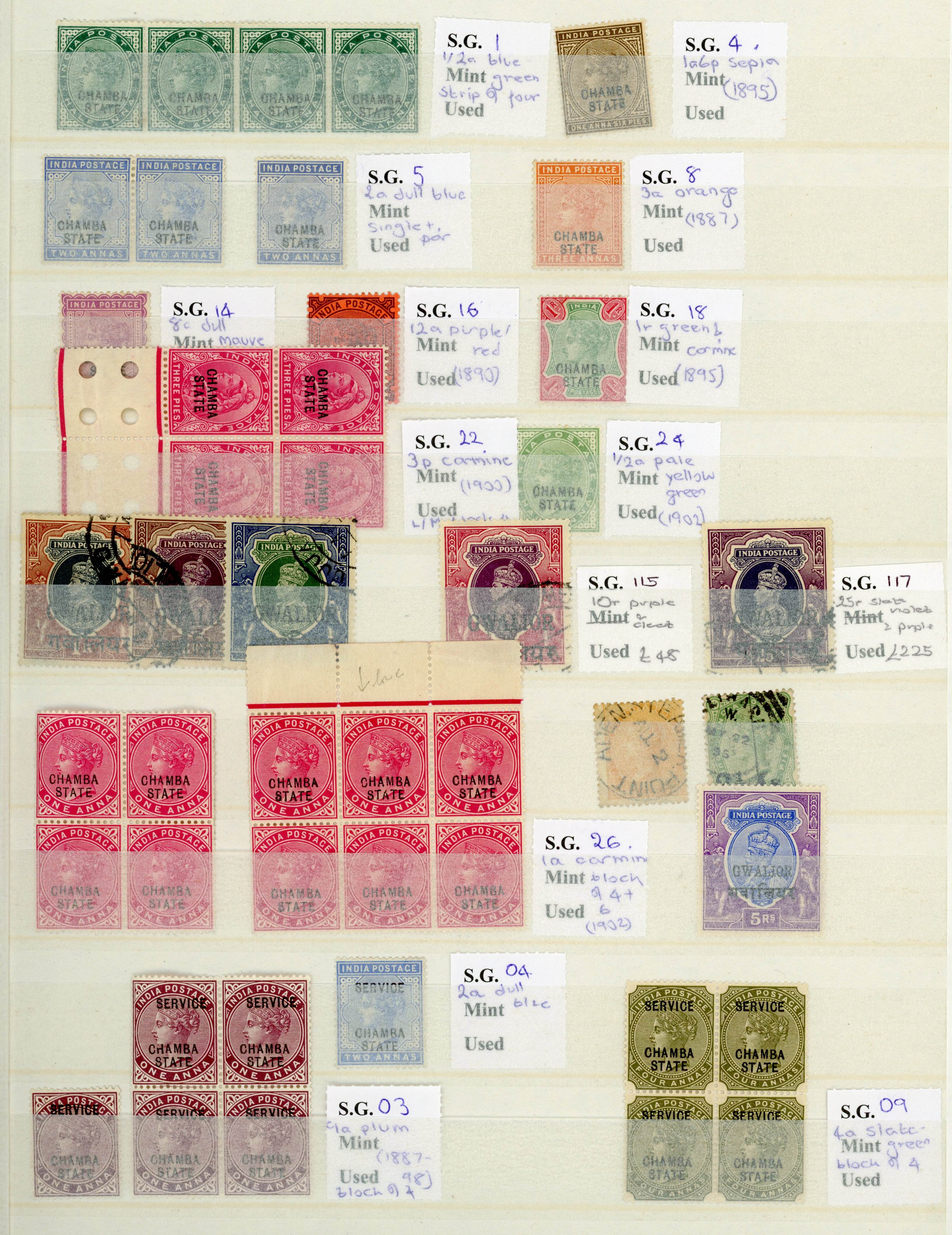 ICS mint and used collection on stock pages 