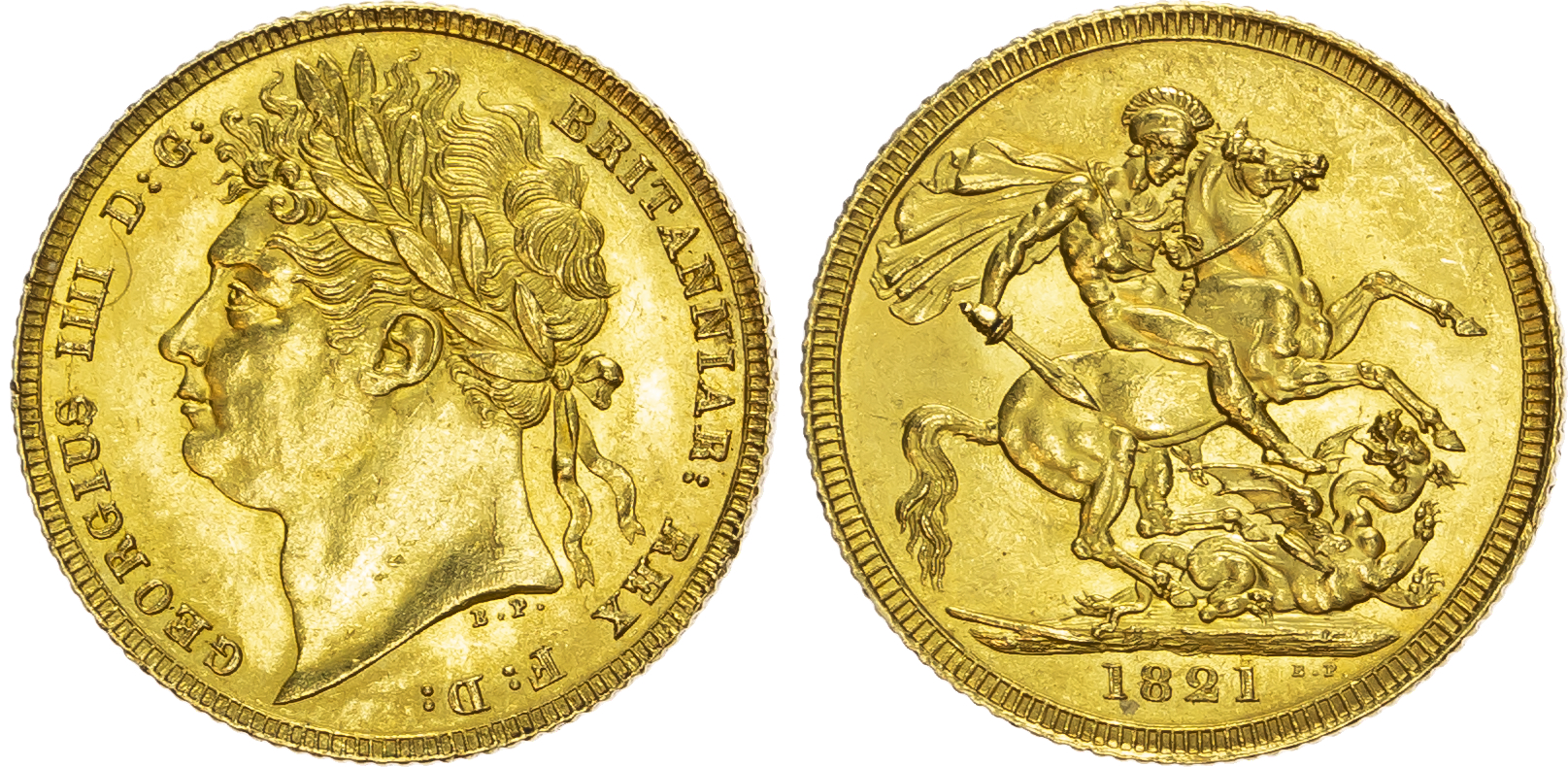George IV (1820-1830) Sovereign, 1821.
