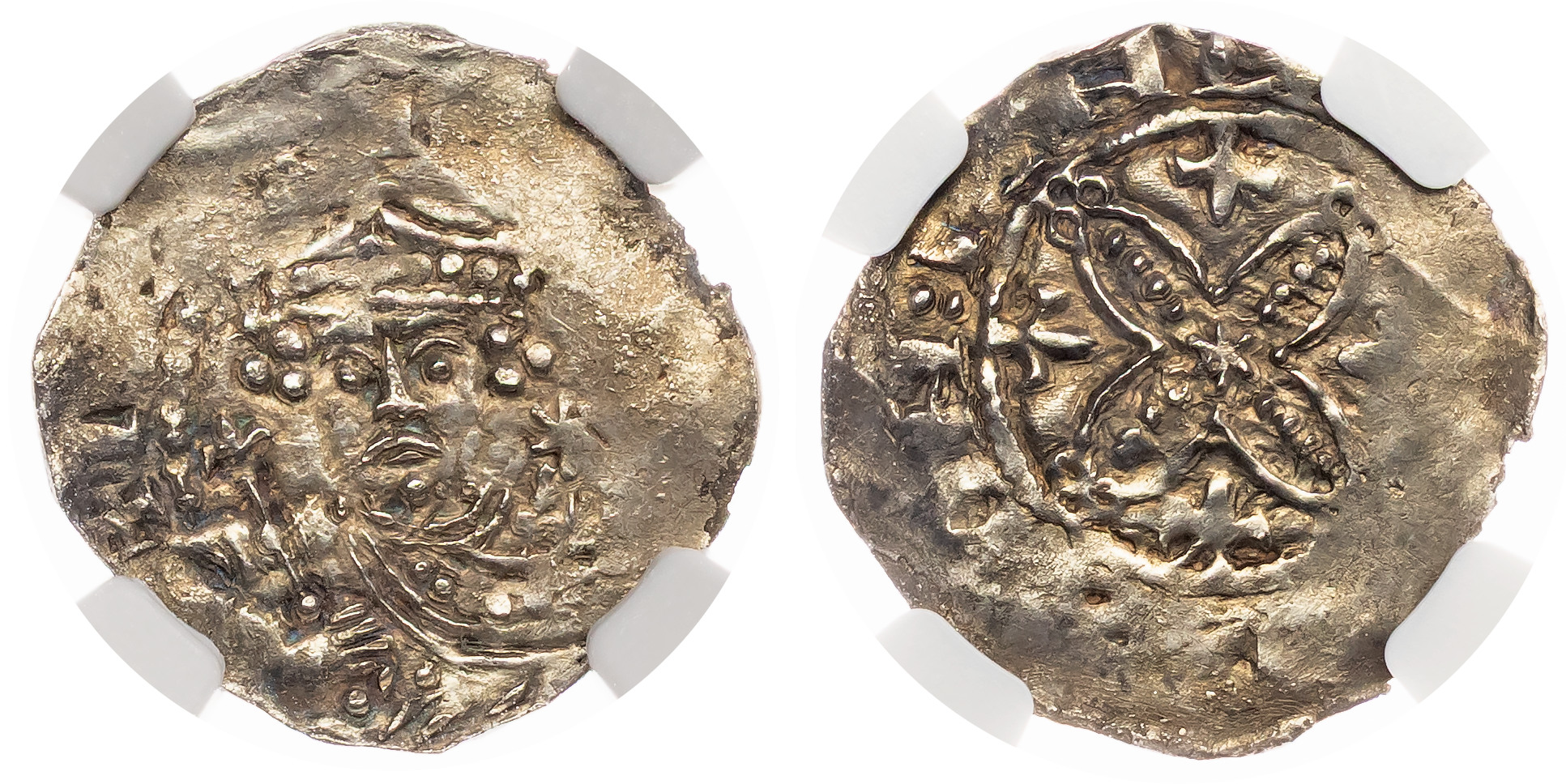 Henry I (1100-1135), Penny, Pellets in Quatrefoil type, Winchester, moneyer uncertain. NGC AU58