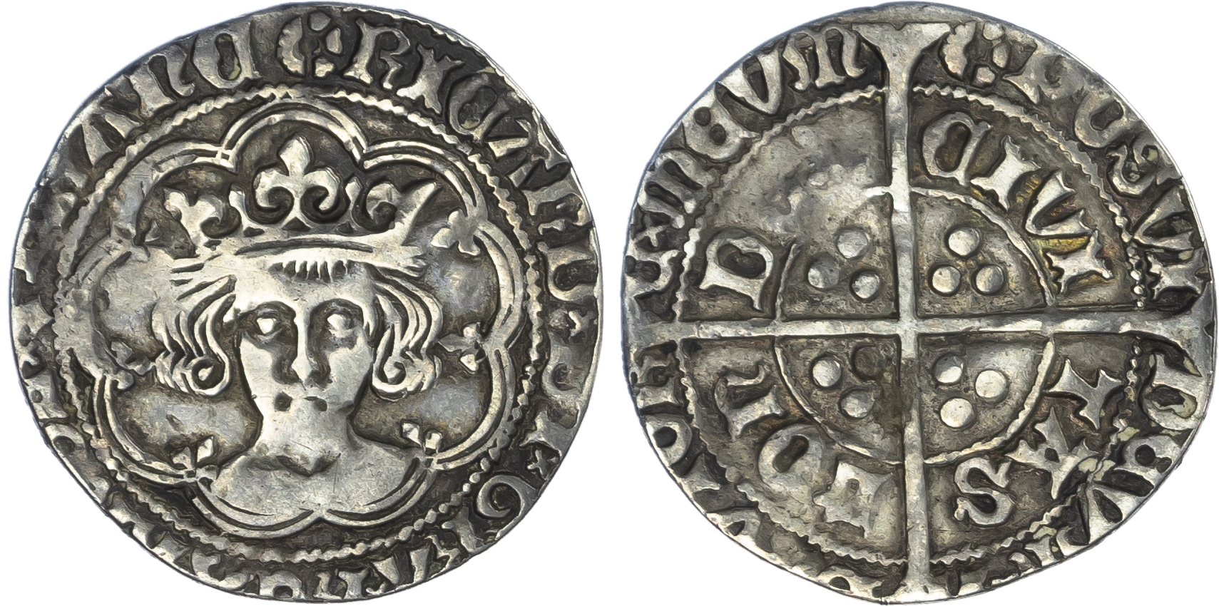 Richard III (1483‑85), Groat, London mint, mintmark: sun and rose 1.