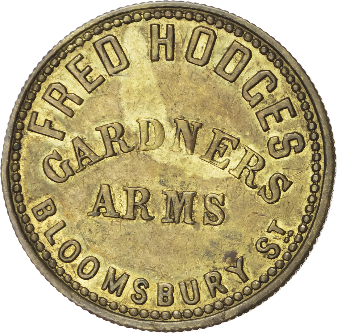 Lot of 5 coins - West Mids. Sandwell Blackheath, Railway Inn 2½d. 24mm.. David Parsons. (Daniell), cm punched ‘8’ a VF...