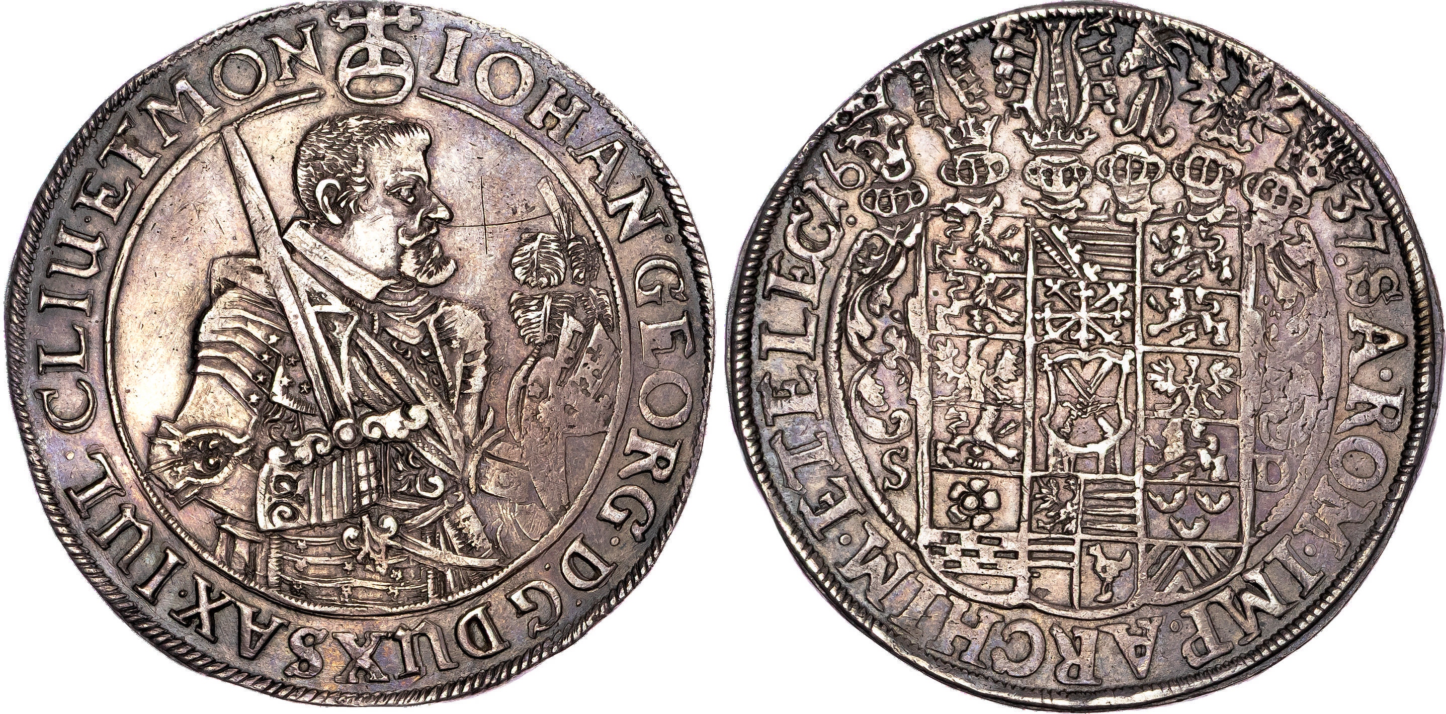 Germany, Saxony, Johann Georg I (1615-1656), silver Taler, 1637