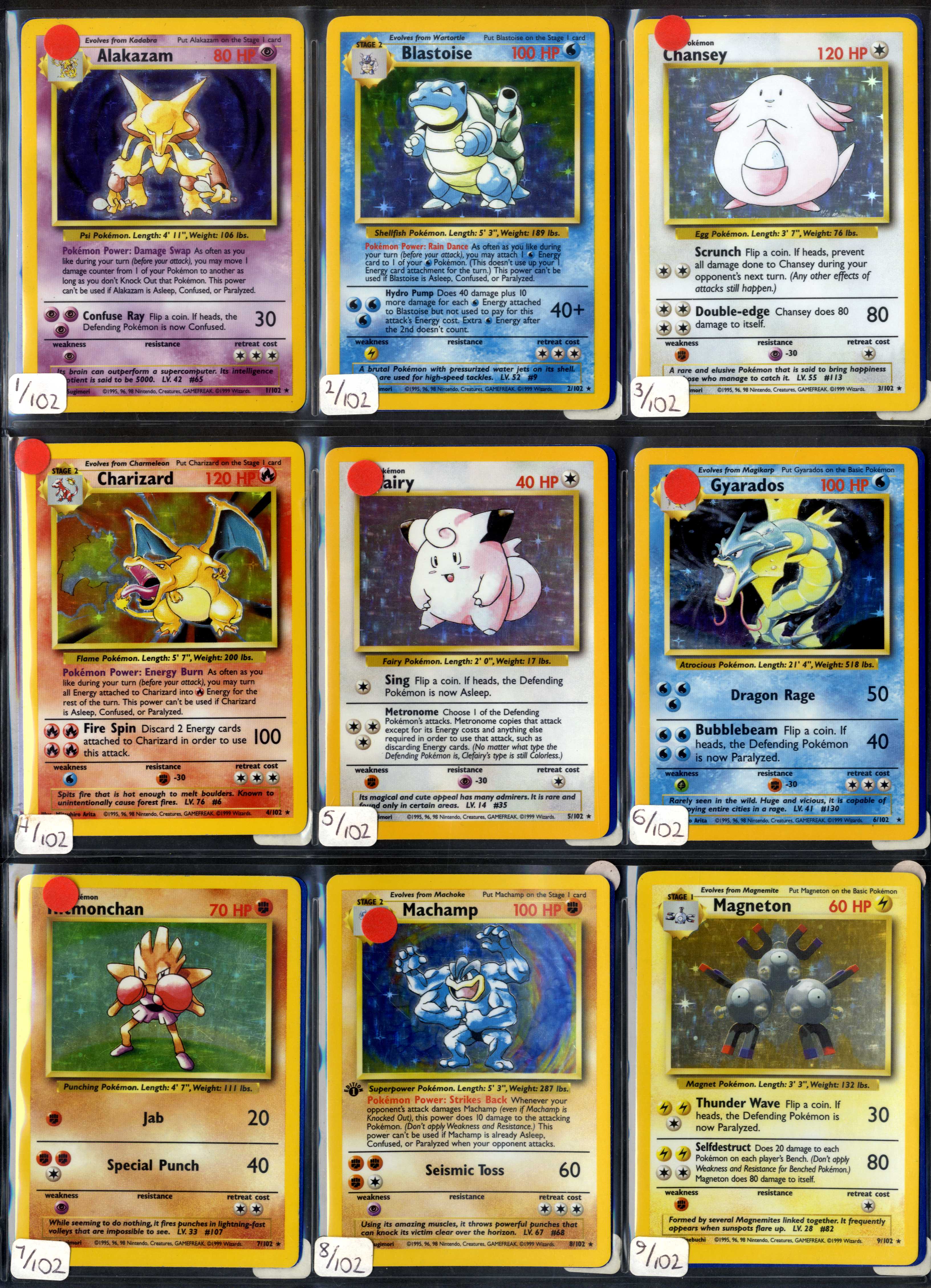 Pokémon TCG - Base Set Unlimited Complete Set 102/102