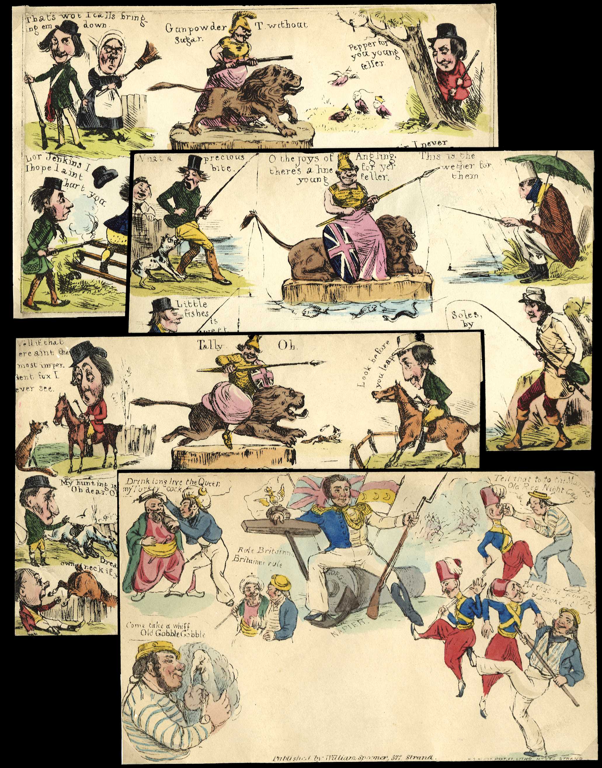 1840 William Spooner Mulready Caricatures....