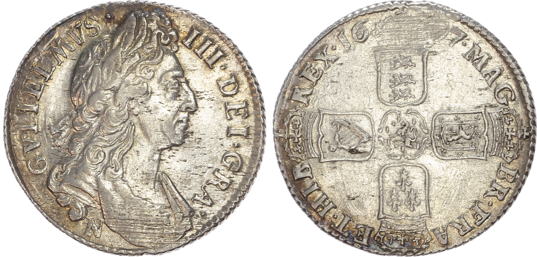 William III (1698-1702) Shilling, 1697, Norwich mint.