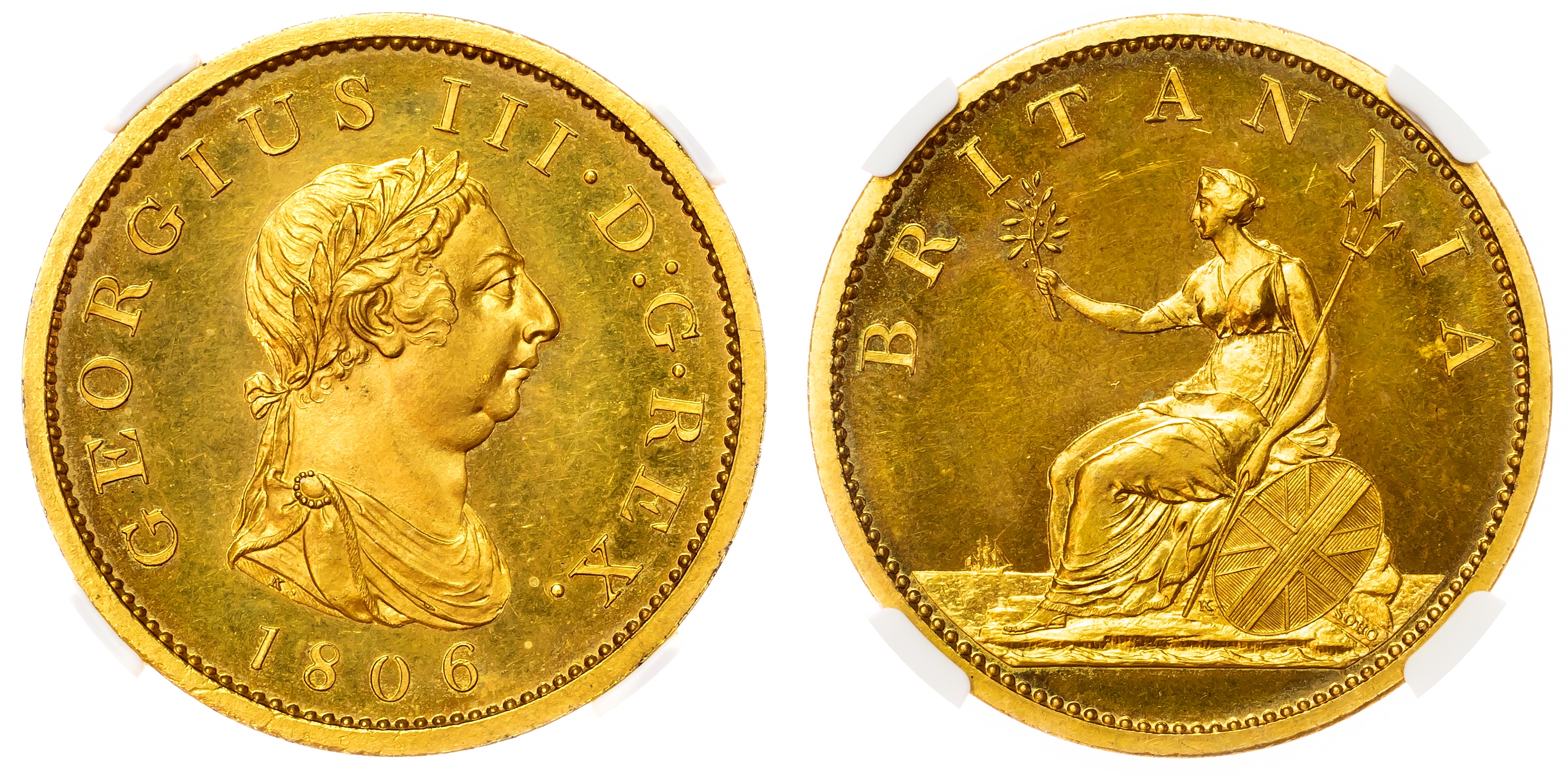 George III (1760-1820), Gilt Proof Penny, 1806, in gilt copper, (Late Soho).