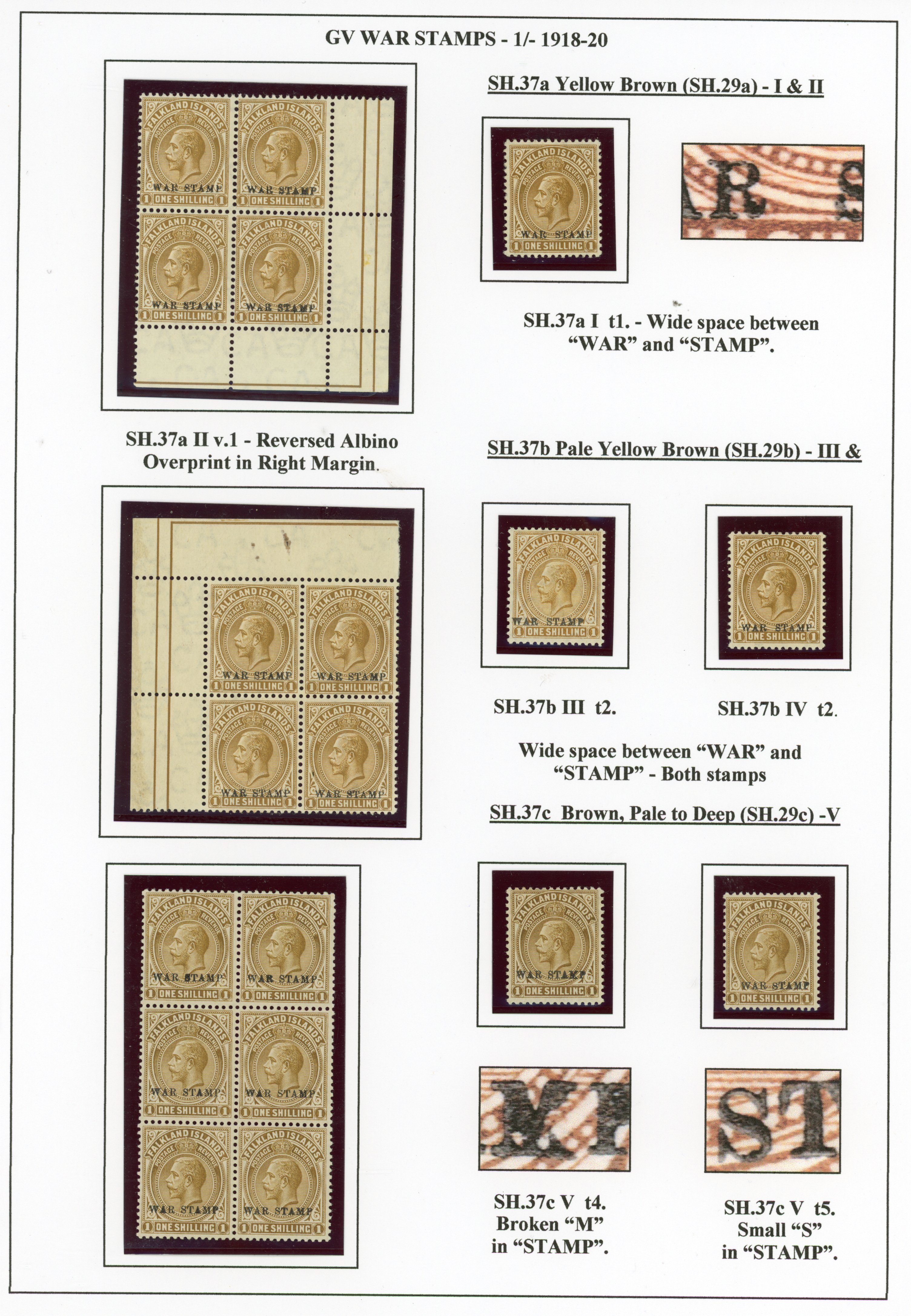 Falkland Islands SG 70/72 collection mint