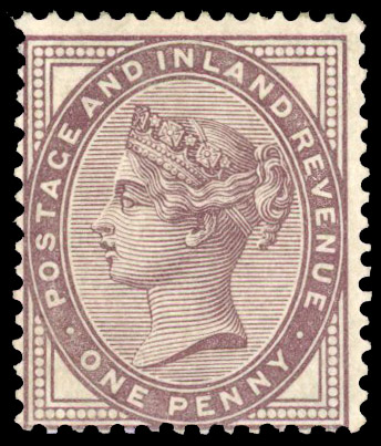 1881 1d Lilac (Die II) Colour Trial. in purple brown
