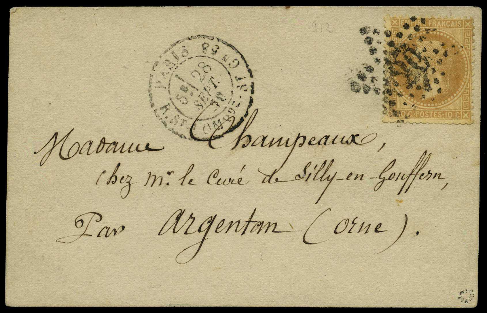 Fifth Balloon of the Siege: 1870 postcard...