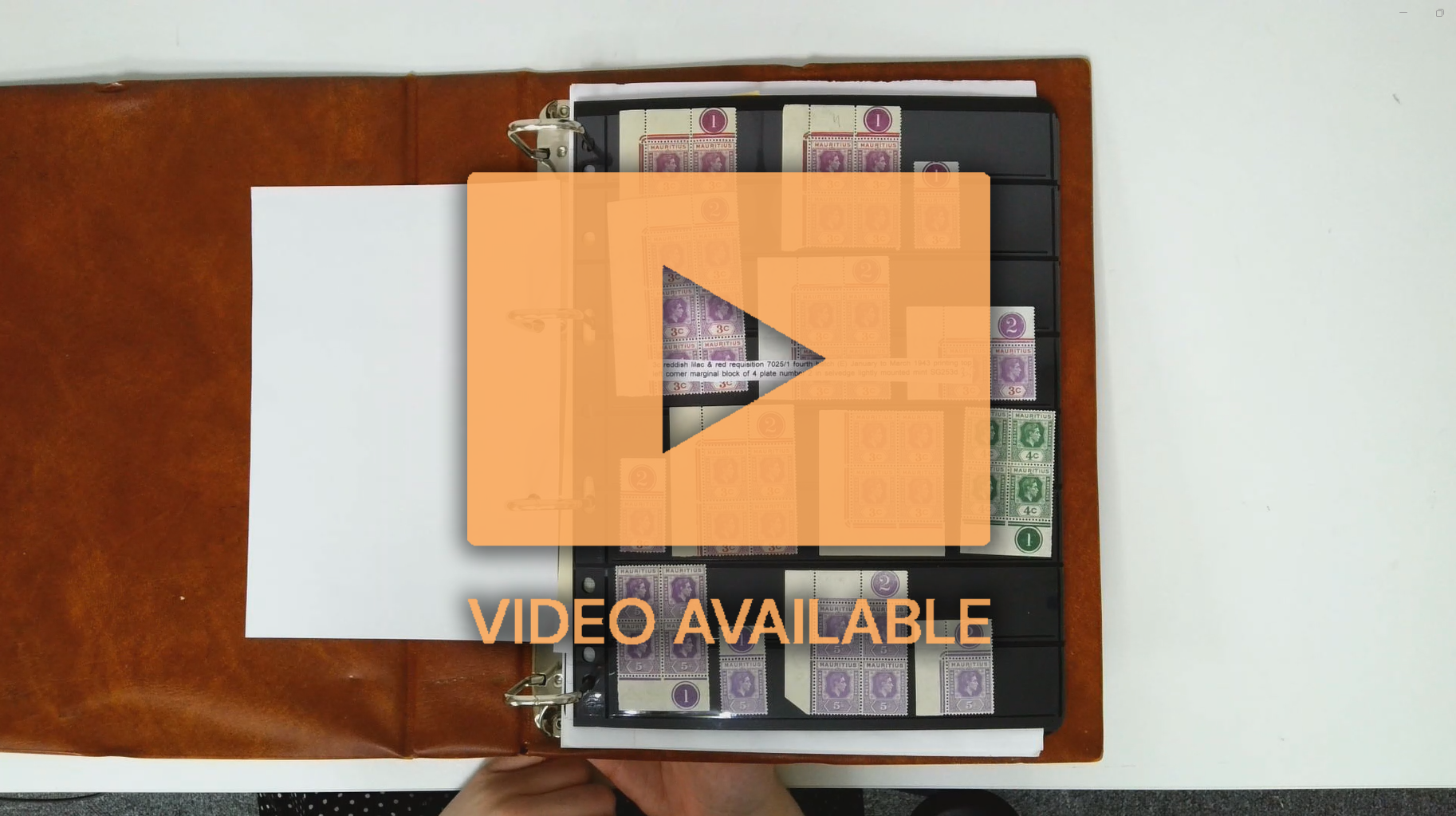 Mauritius KG VI specialised in brown binder