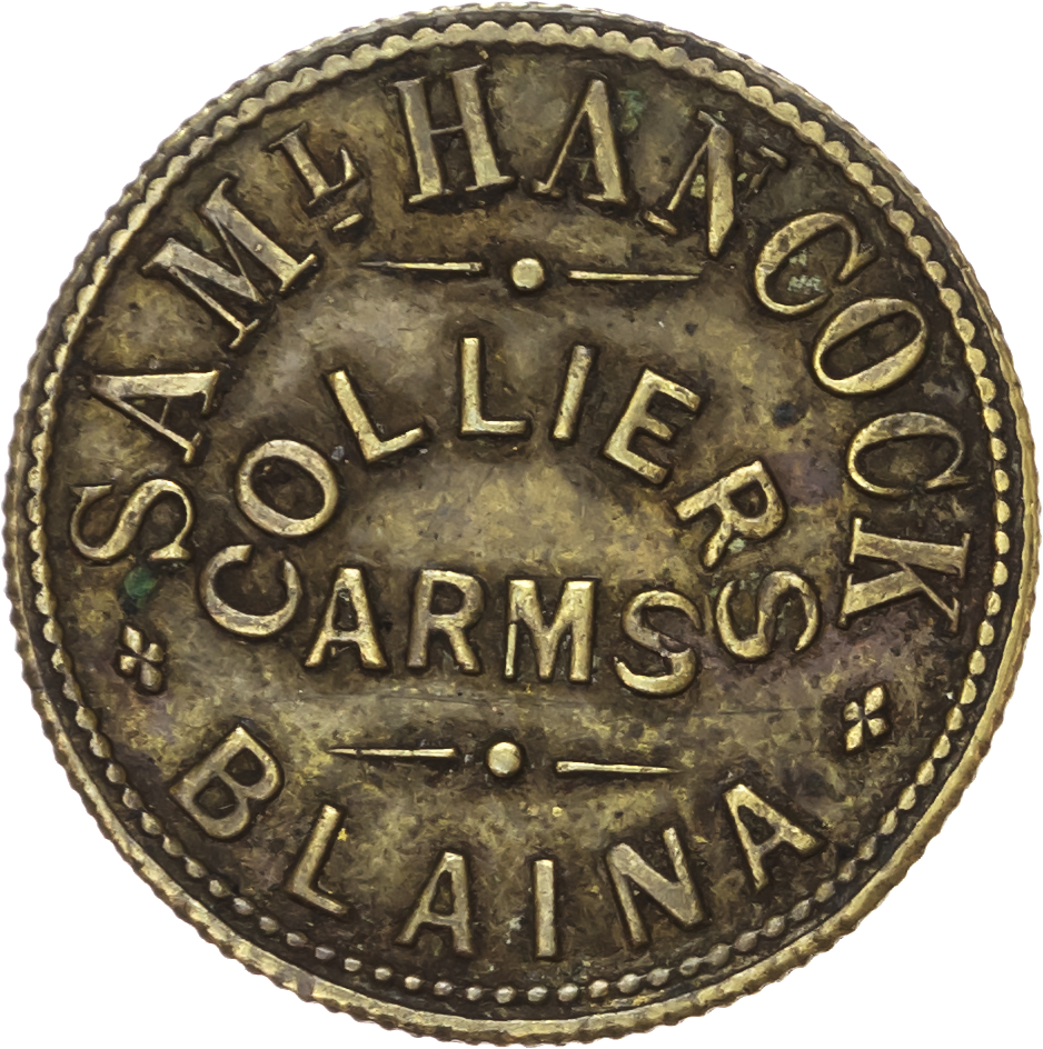 Lot of 5 coins - Gwent. Blaina, Colliers Arms, 3d. 23mm. Saml. Hancock (Daniell). VF; King’s Head, 3d. 26.5mm...