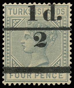 1893 ½d on 4d grey, setting 4 with...