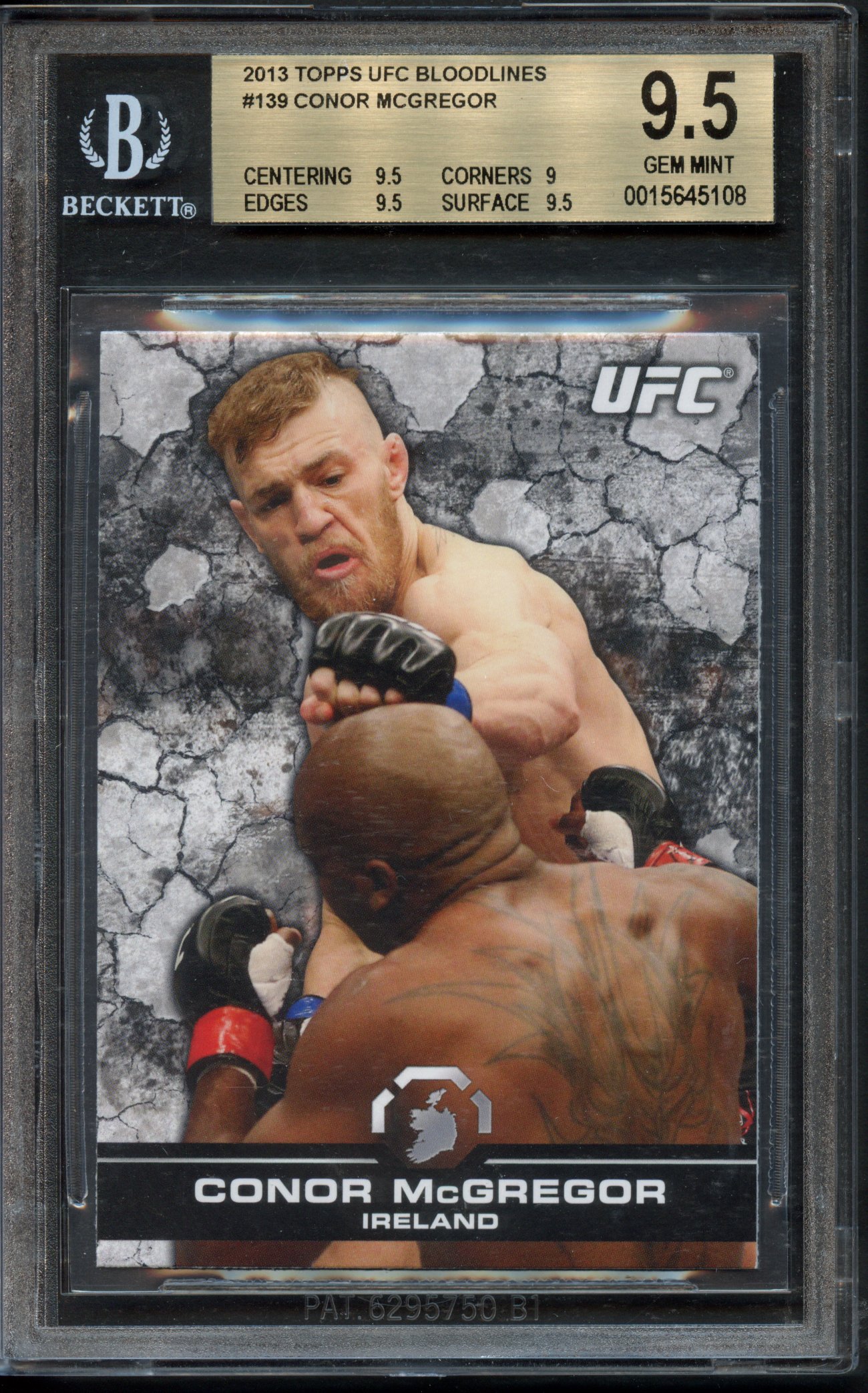 BGS 9.5 2013 Conor McGregor Rookie Topps UFC Bloodlines