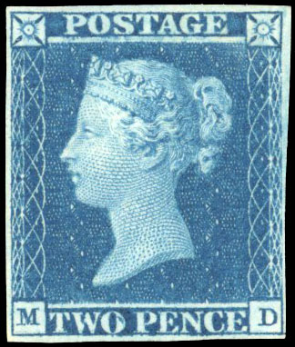 1841 2d Deep full blue Pl.4.