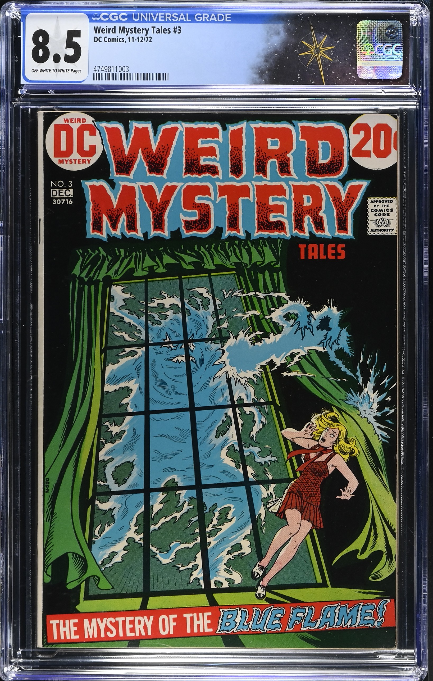Weird Mystery Tales #3 CGC 8.5 Cover by Nick Cardy (DC Comics, 1972) Off-White to White Pages