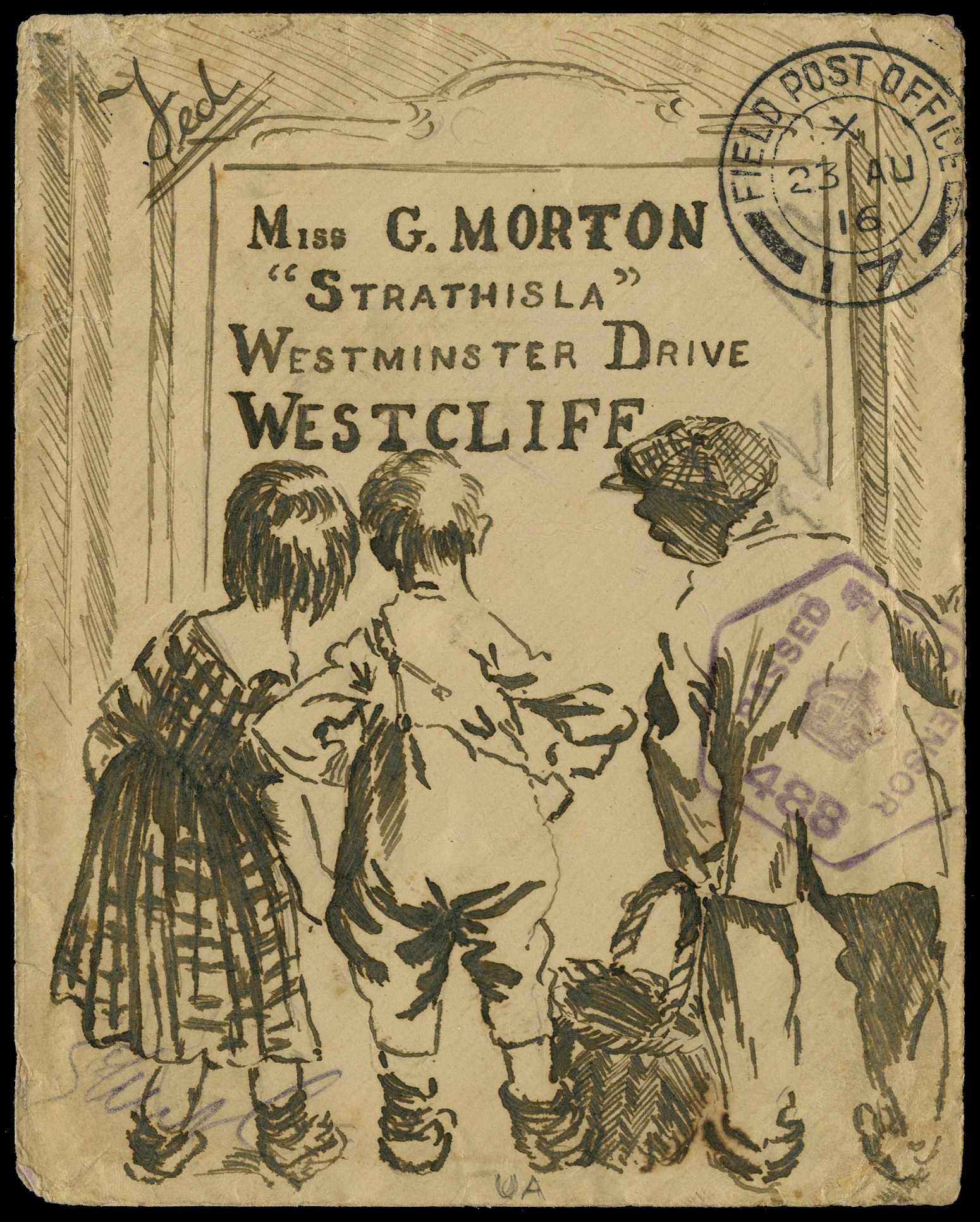 ILLUSTRATED ENVELOPE: 1916...