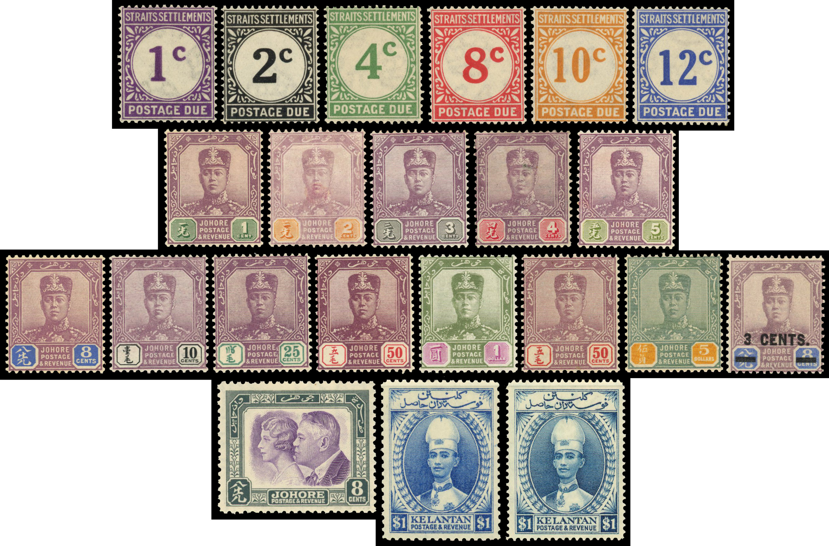 Malaya collection on pages