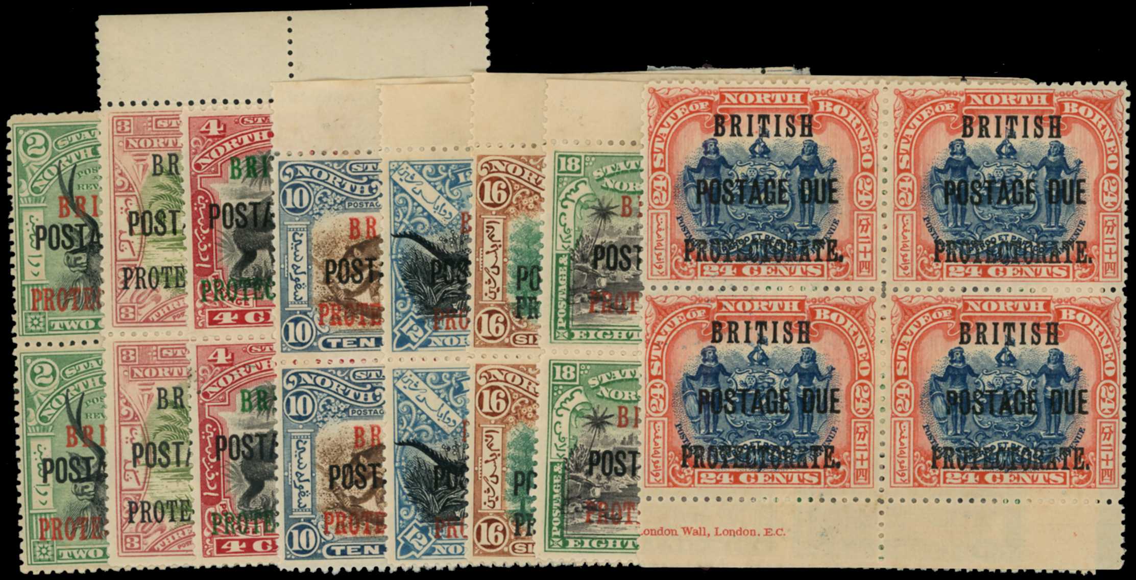POSTAGE DUE: 1902-12 "BRITISH PROTECTORATE" 2c...