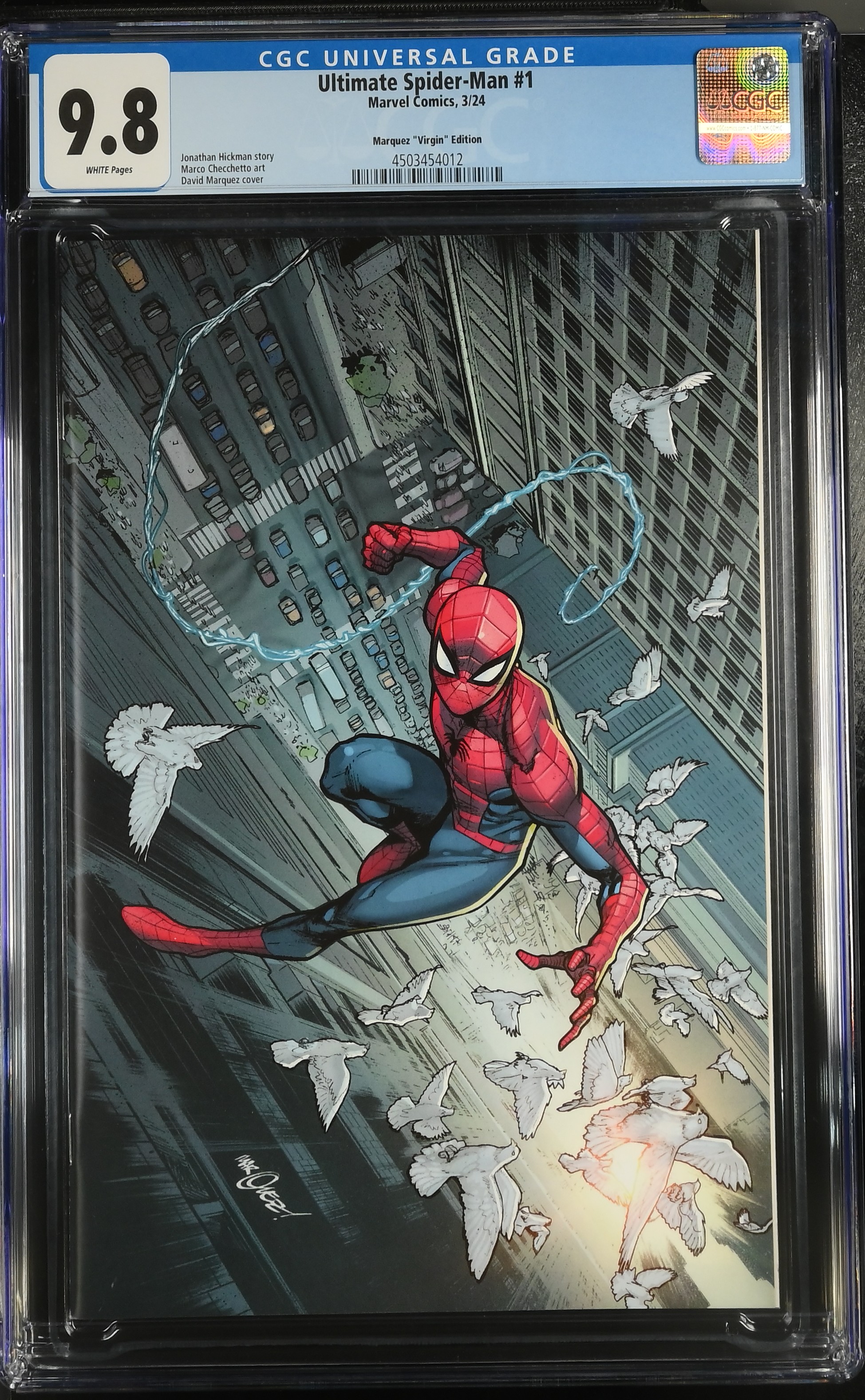 Ultimate Spider-Man #1 (Marvel Comics 2024) CGC 9.8 Marquez Virgin Variant