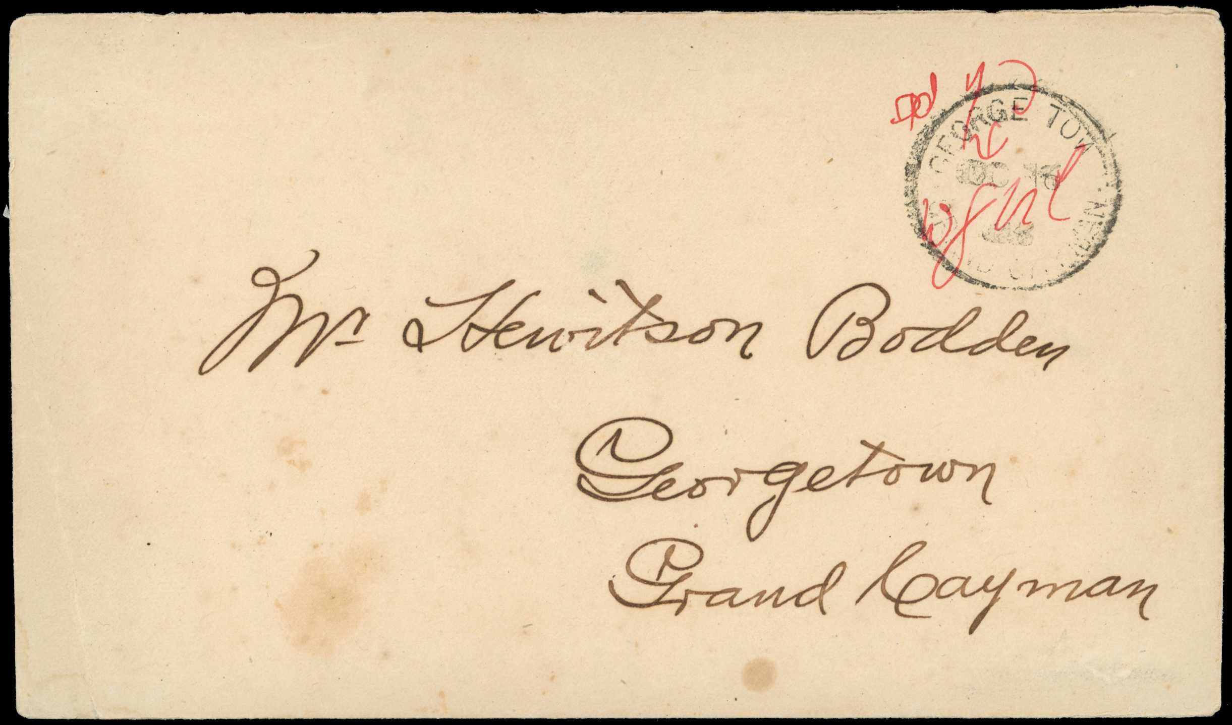 1908 (16 October) Pair of "Pd ¼d, W.G....