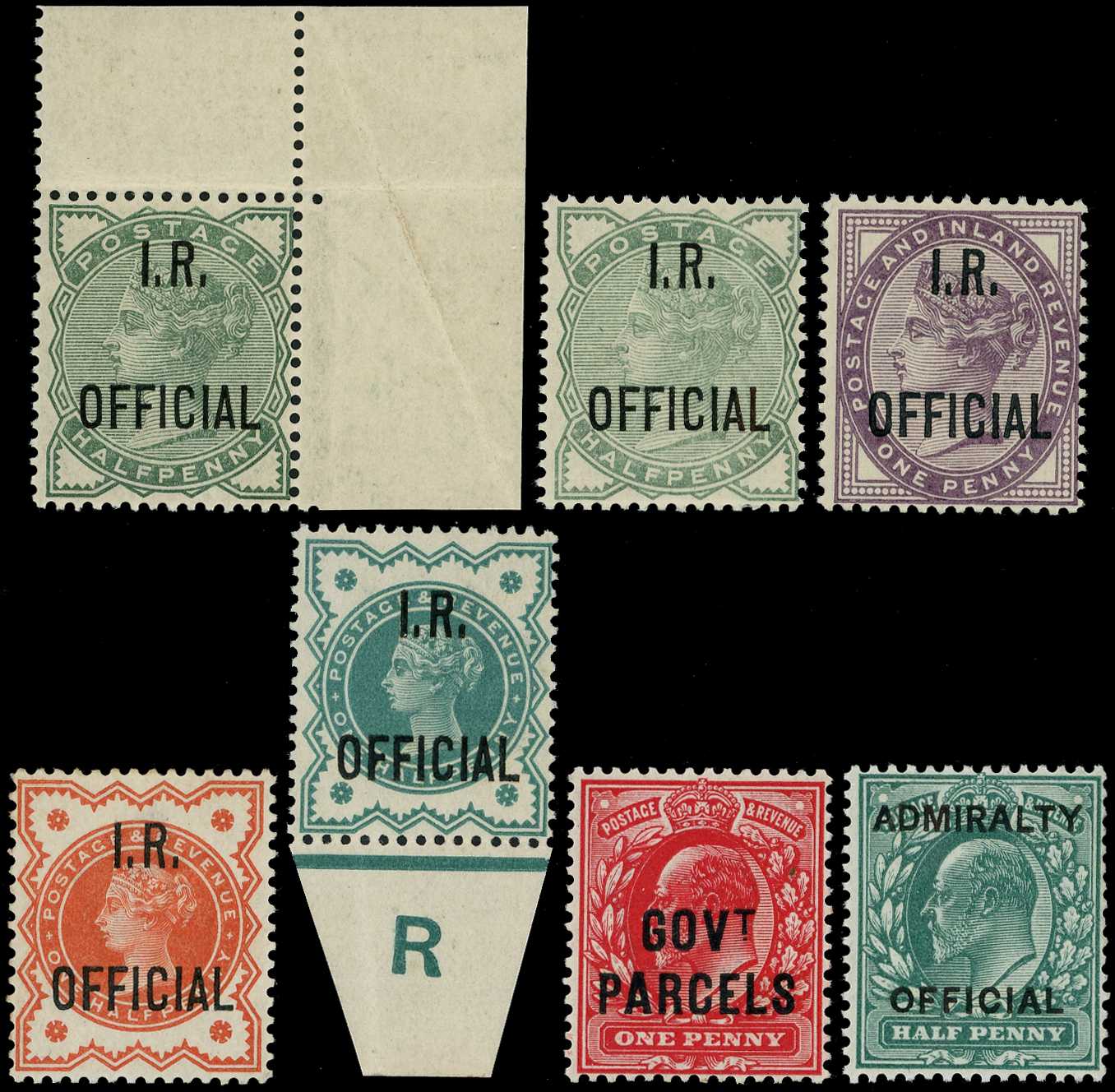 Officials. Small unmounted o.g. group...