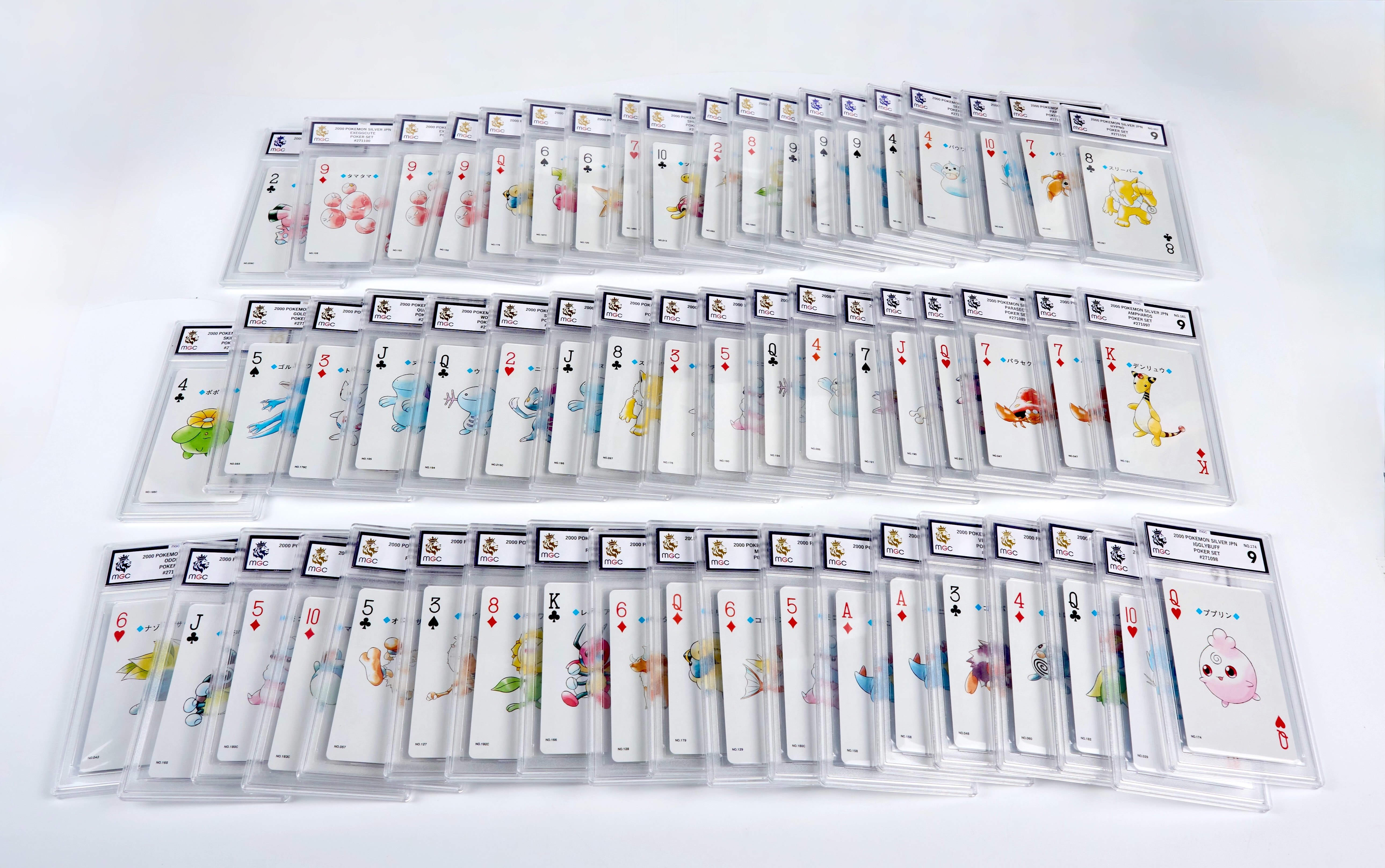 MGC Pokémon 2000 Silver Poker Set Collection 56 Graded Cards 