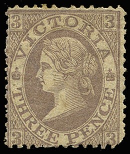 1867-81 3d lilac "Laureate", wmk V over crown...