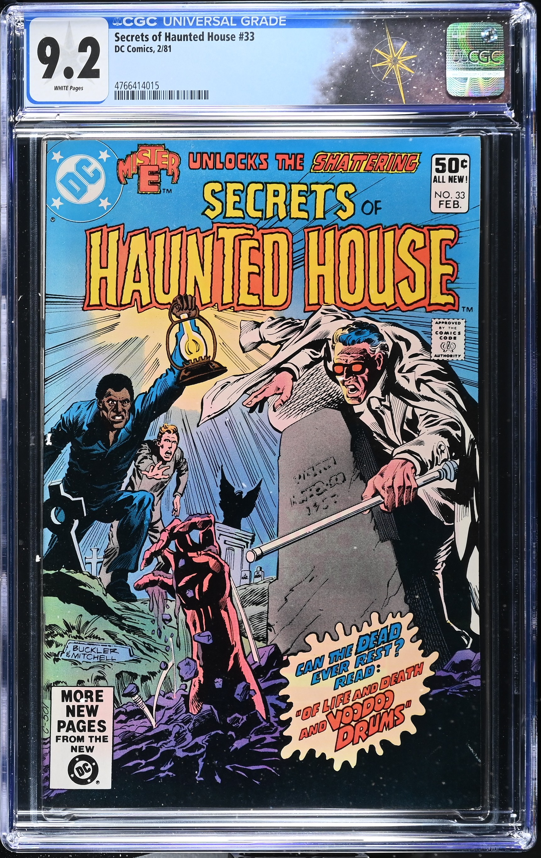 Secrets of Haunted House #33 CGC 9.2 Cover by Rich Buckler & Steve Mitchell (DC Comics, 1981) White Pages