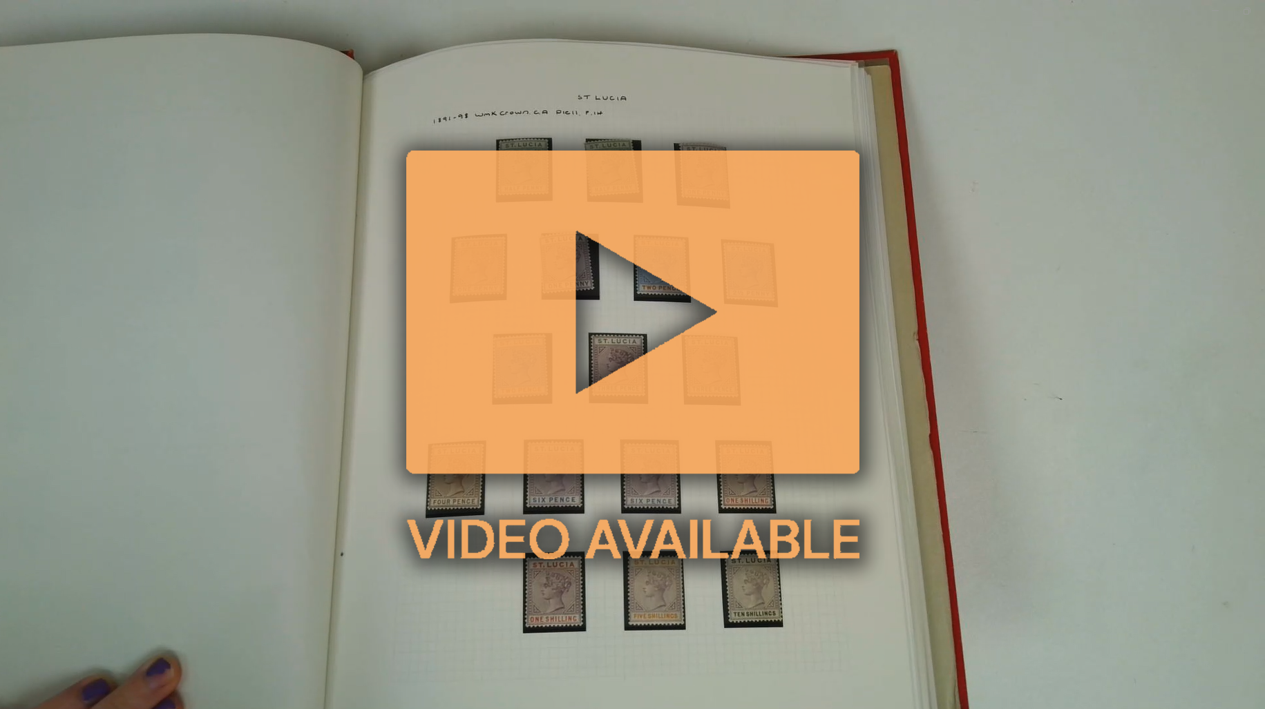 St Lucia QV-QEII mint collection housed in an album with many blocks