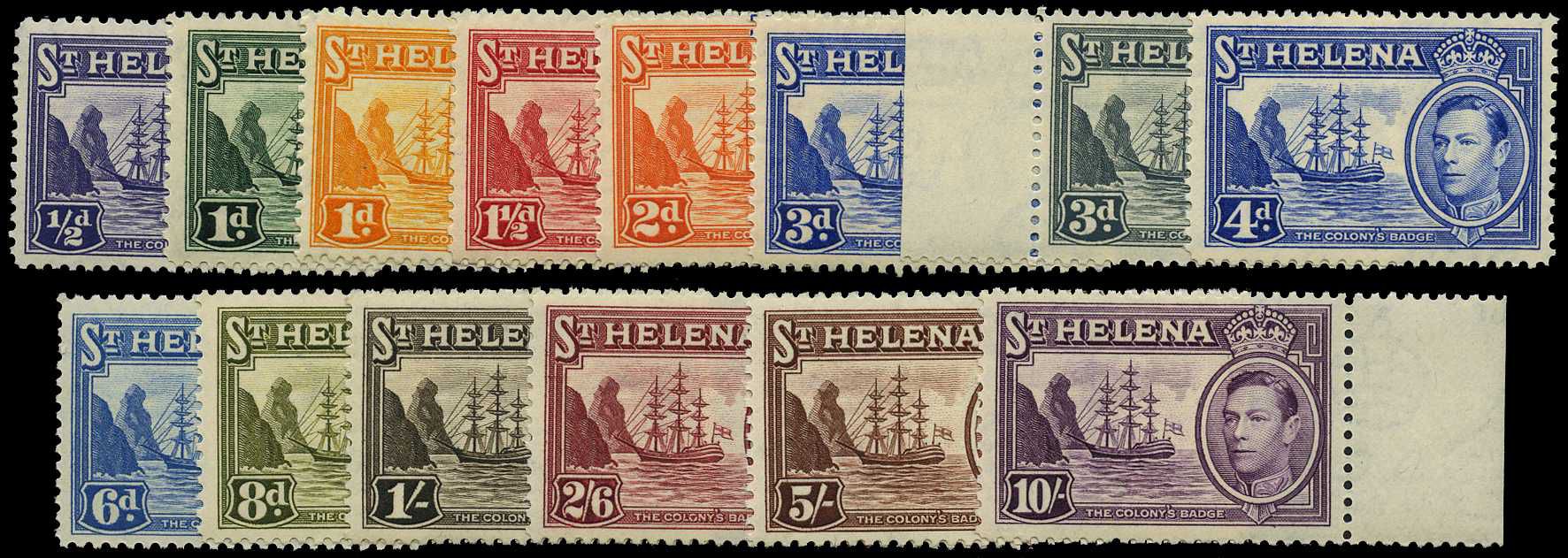 1938-44 set of fourteen, unmounted o.g....