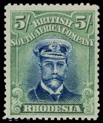 1922-3 5/- Head Die IIIB, perf 15, white...
